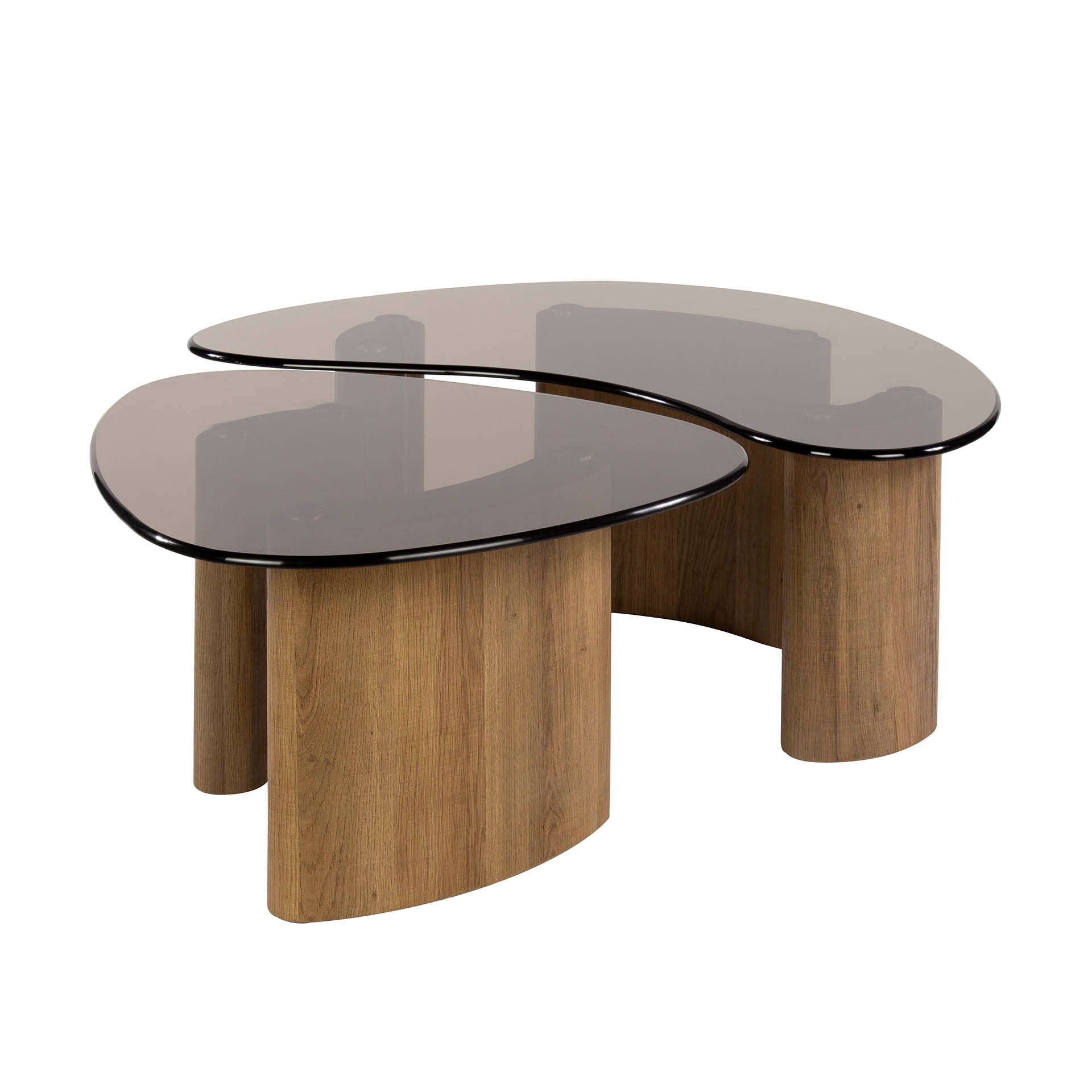 Salontafel Veyrona Organisch Brons Glas Set van 2 Meubelista Main