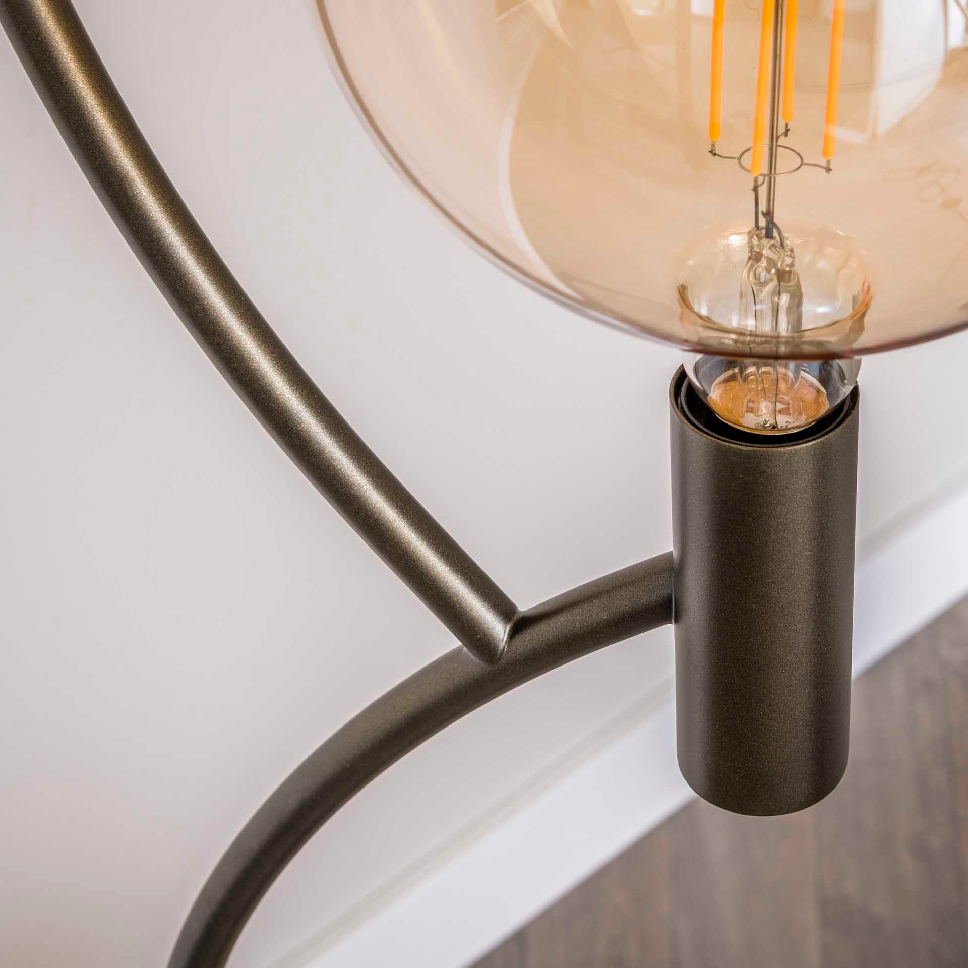 Vloerlamp Curva Brons Metaal 160 cm Meubelista Detailfoto