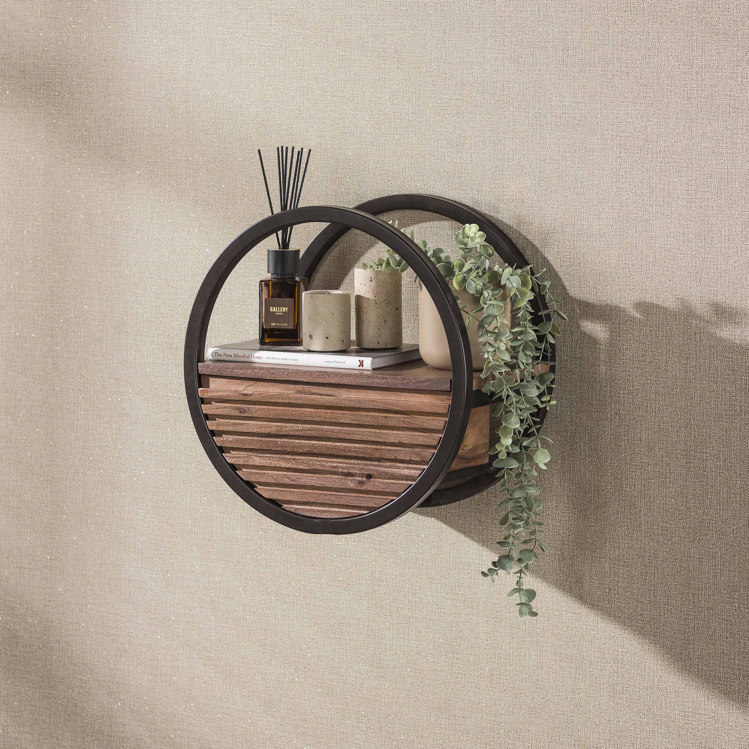 Wandschap Circo Bruin Acaciahout 40 cm Meubelista