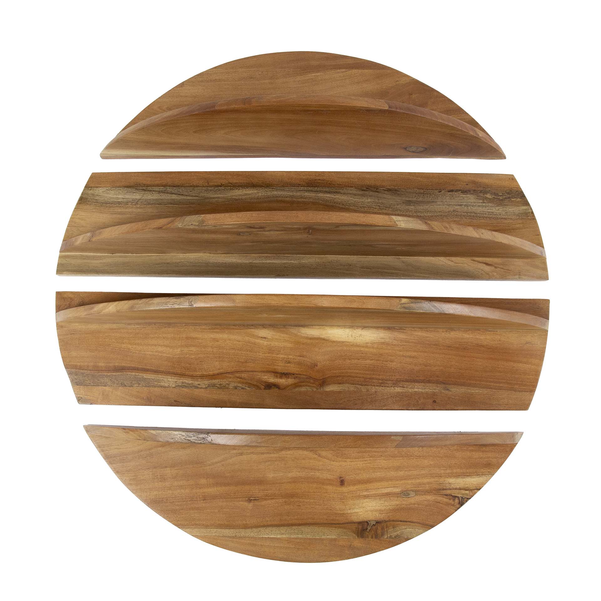 Wandschap Kimberley Bruin Mangohout 90 cm Meubelista Voorzijde