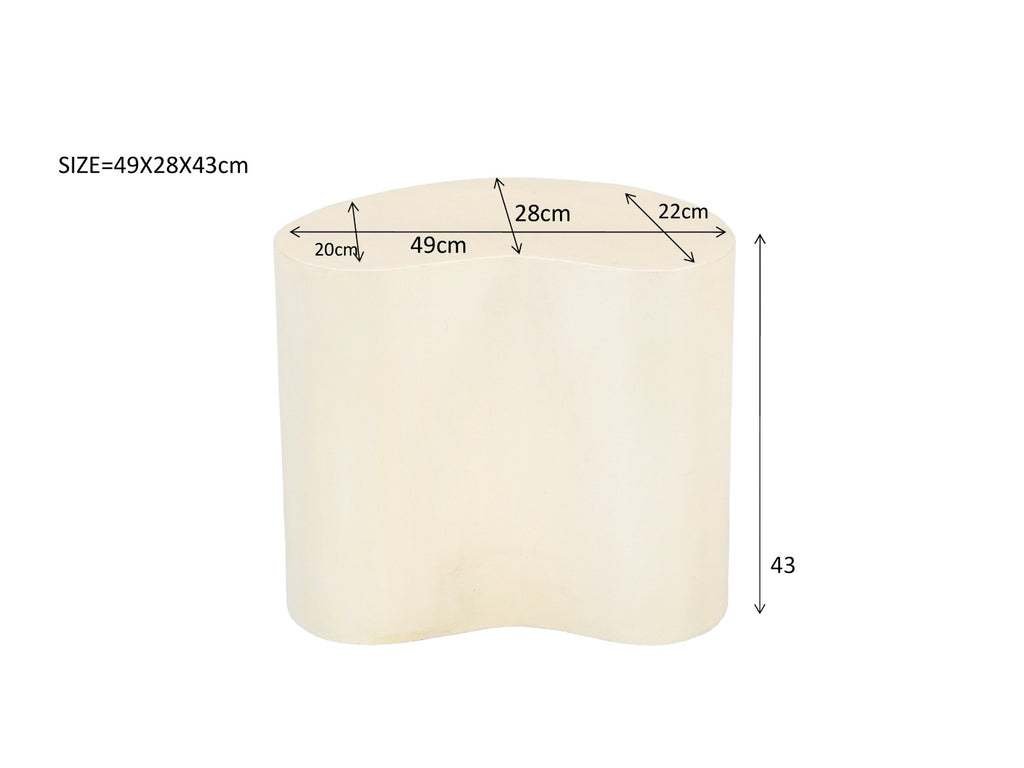 Salontafel Sandy - Beige - Beton / MDF - 50 cm