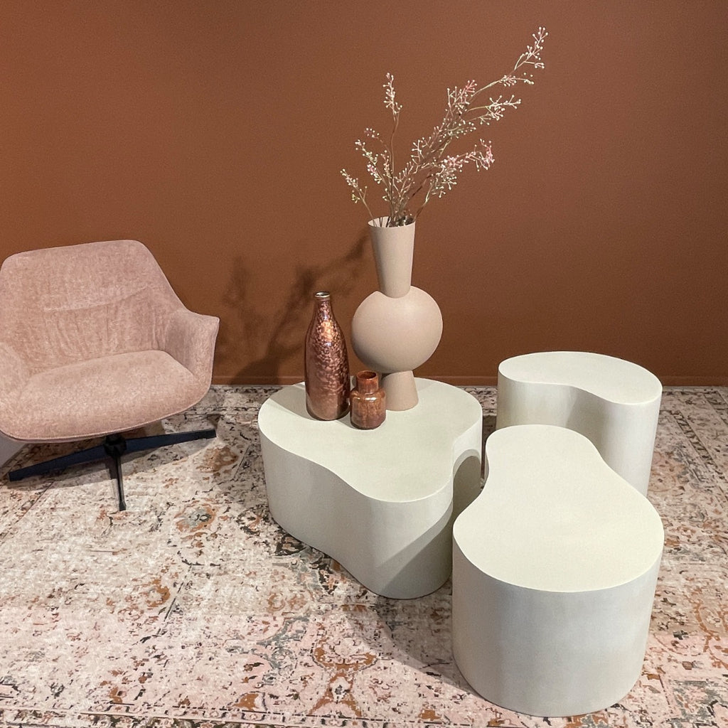Salontafel Sandy - Beige - Beton / MDF - 50 cm