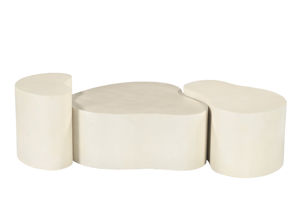 Salontafel Sandy - Beige - Beton / MDF - 70 cm