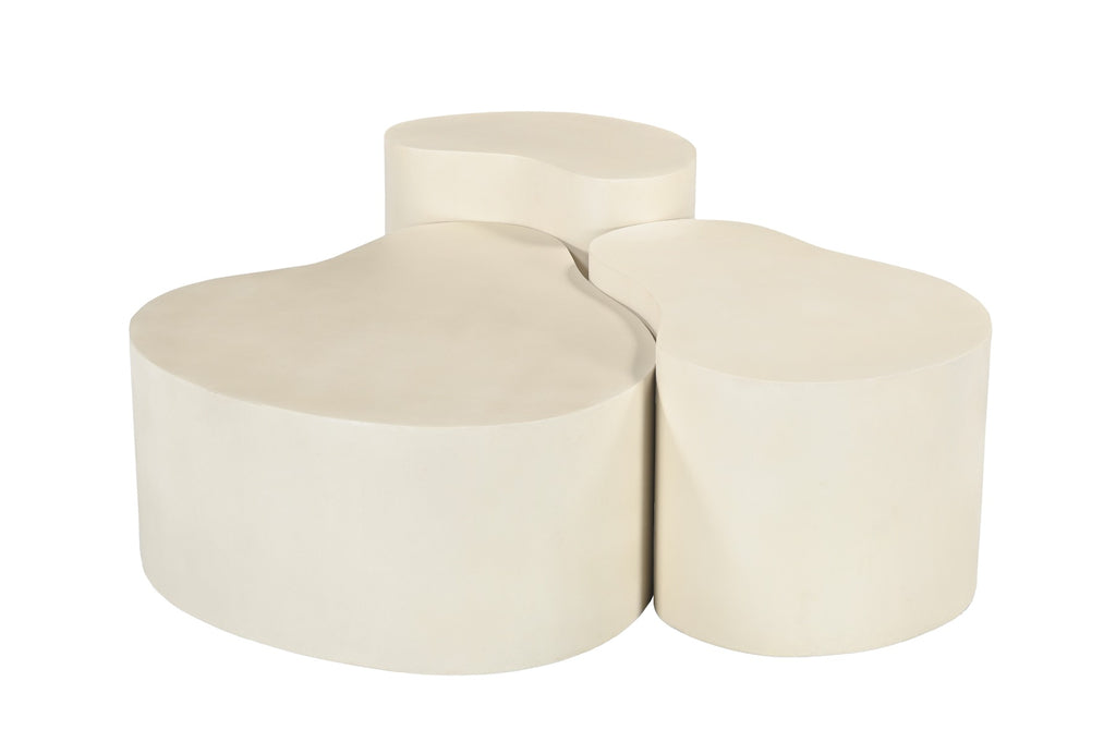 Salontafel Sandy - Beige - Beton / MDF - 85 cm