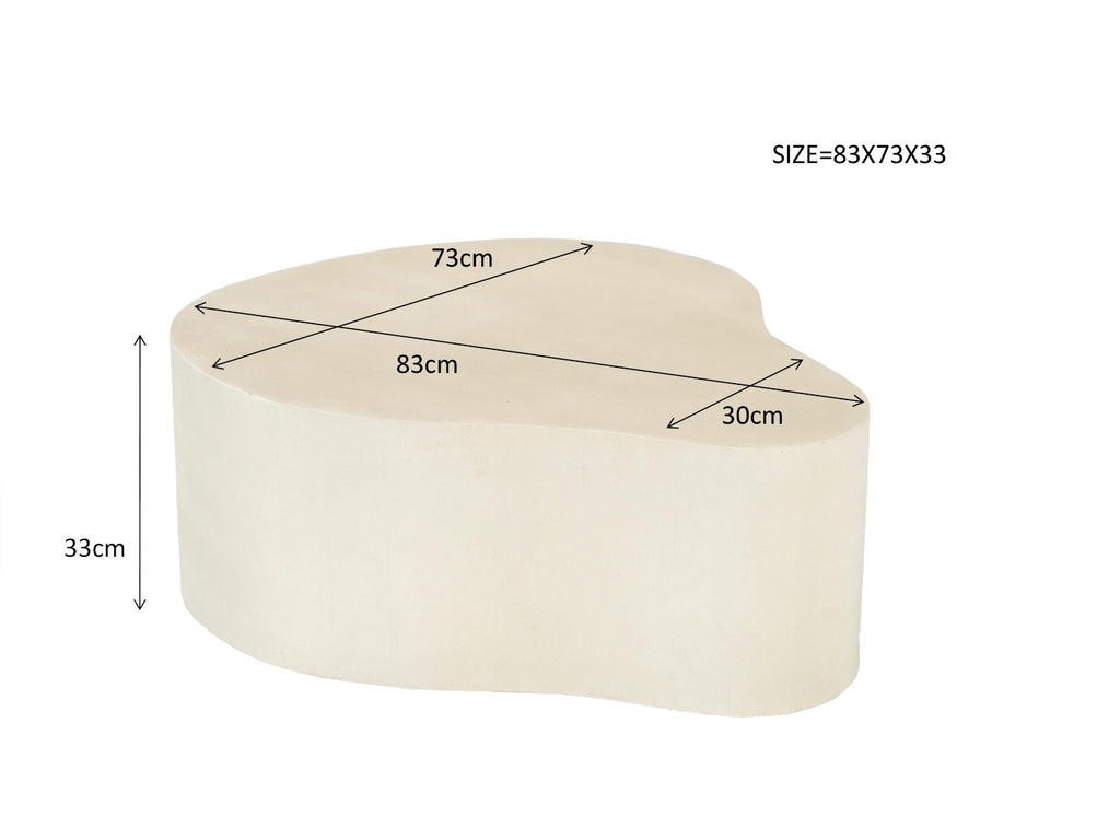 Salontafel Sandy - Beige - Beton / MDF - 85 cm