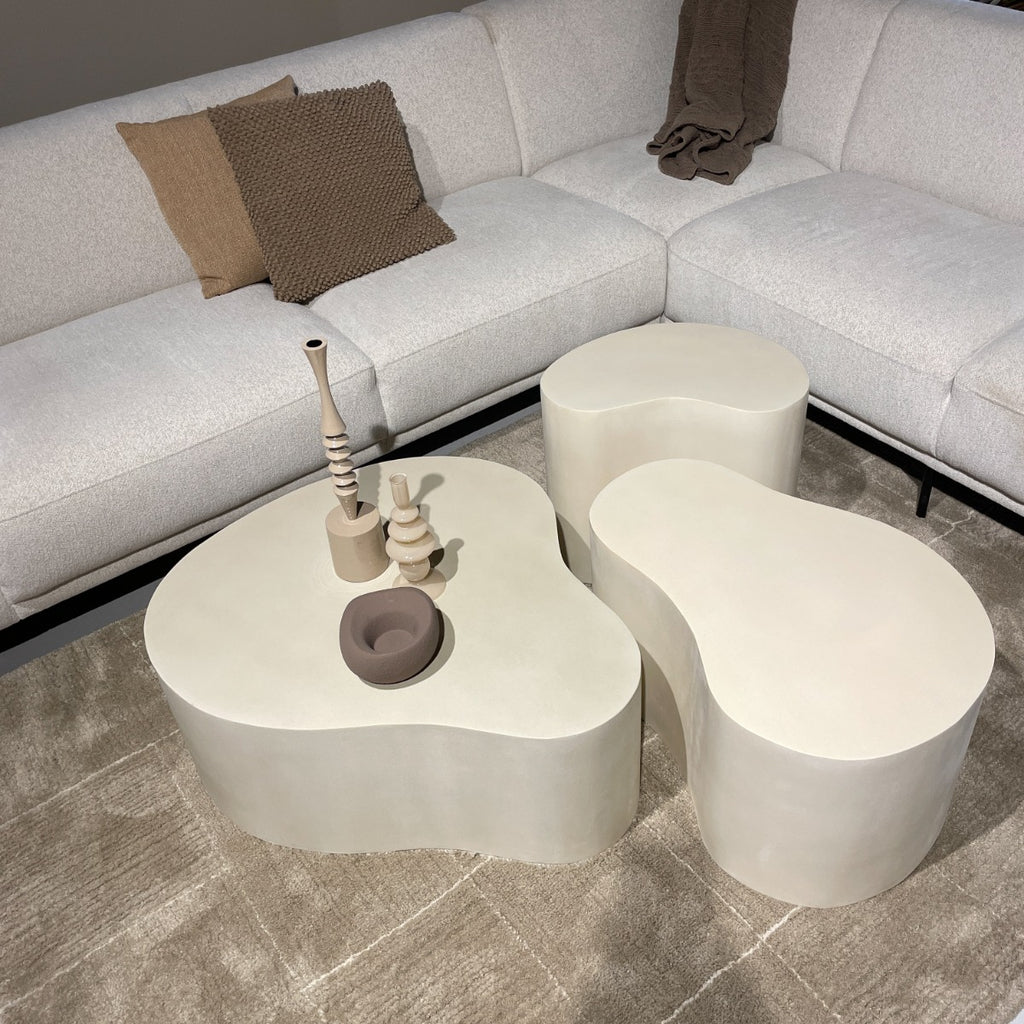 Salontafel Sandy - Beige - Beton / MDF - 85 cm