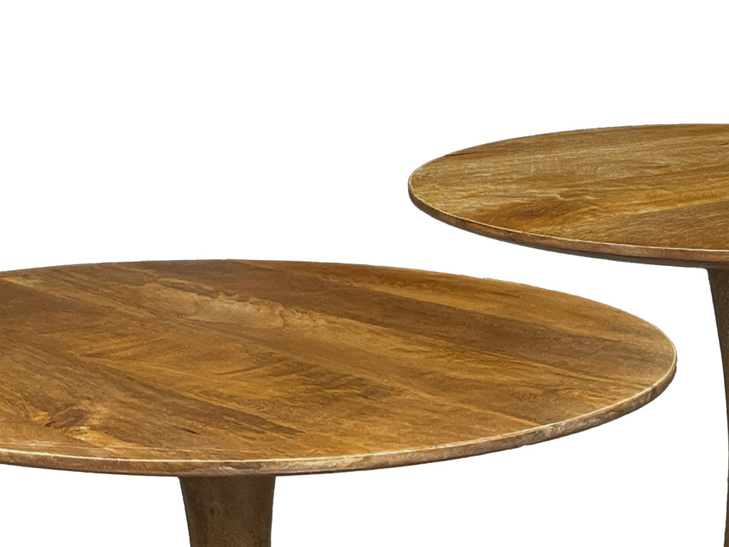 Salontafel Vivian - Lichtbruin - Mangohout - Ø 50 cm