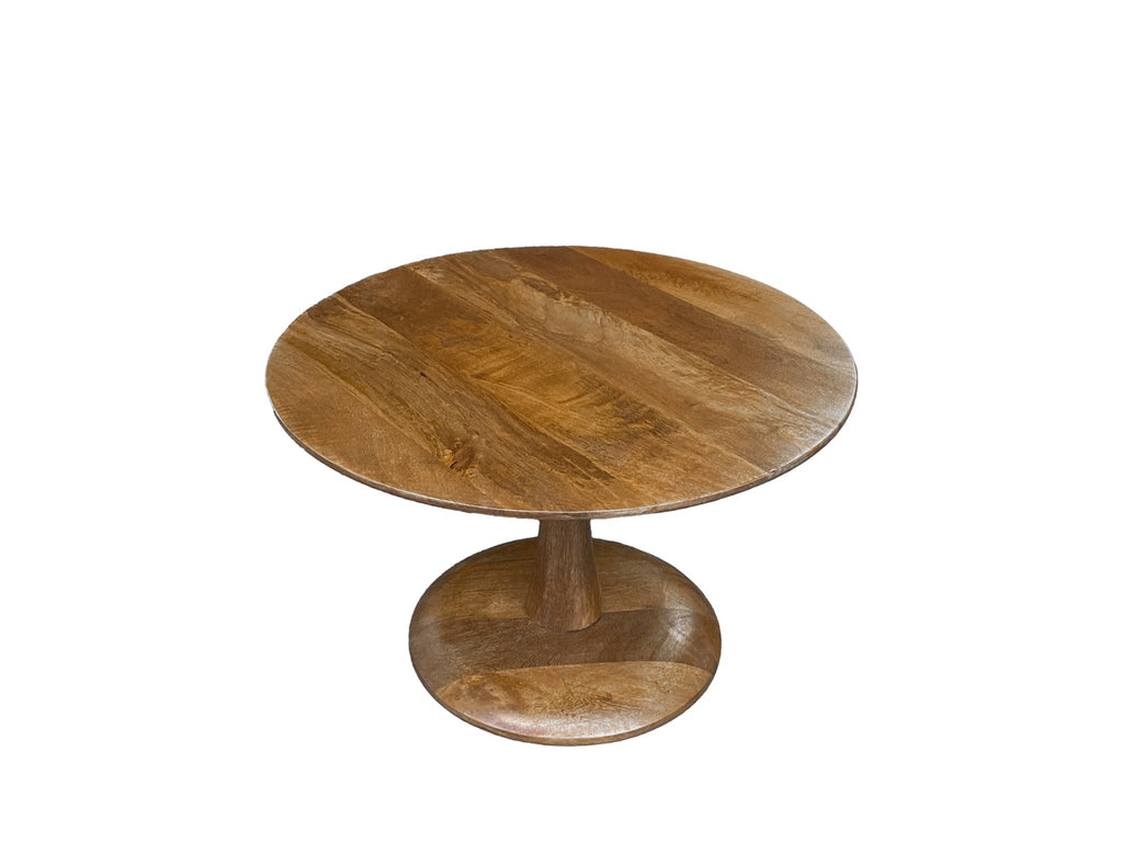 Salontafel Vivian - Lichtbruin - Mangohout - Ø 60 cm
