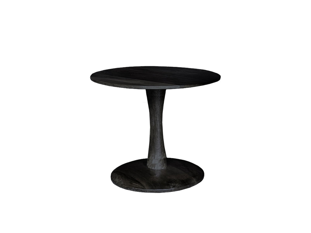 Salontafel Vivian - Zwart - Mangohout - Ø 50 cm