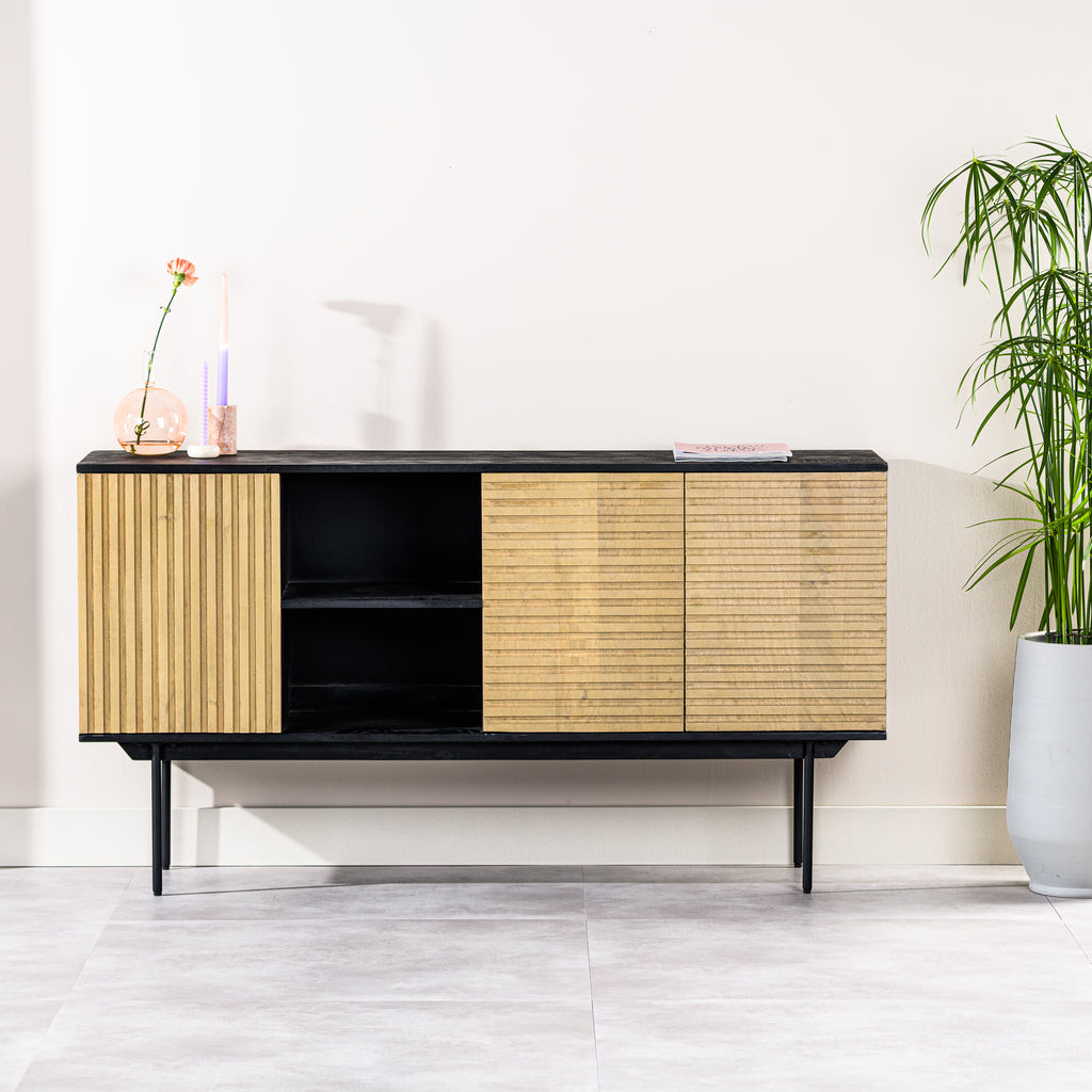 Dressoir David - Naturel - Acaciahout - 160 cm