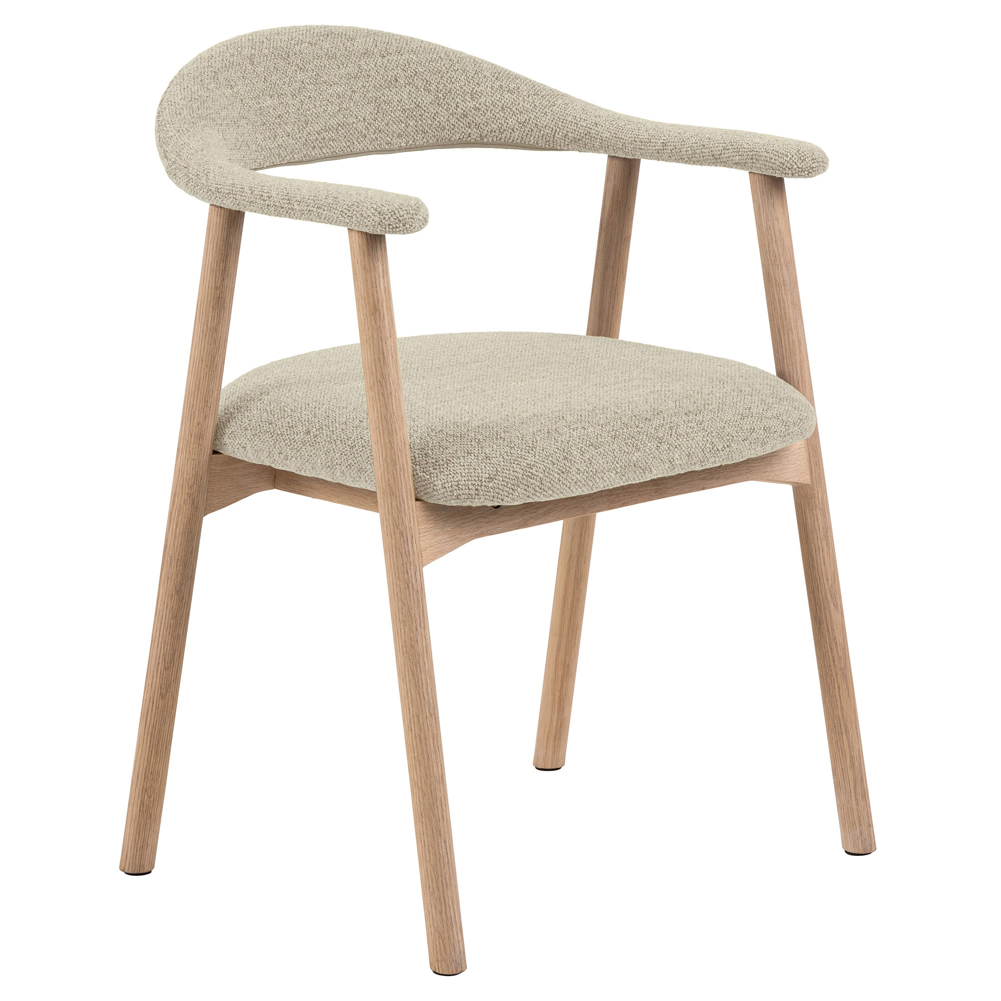 eetkamerstoel romi meubelista selection beige stof eikenhout scandinavisch main