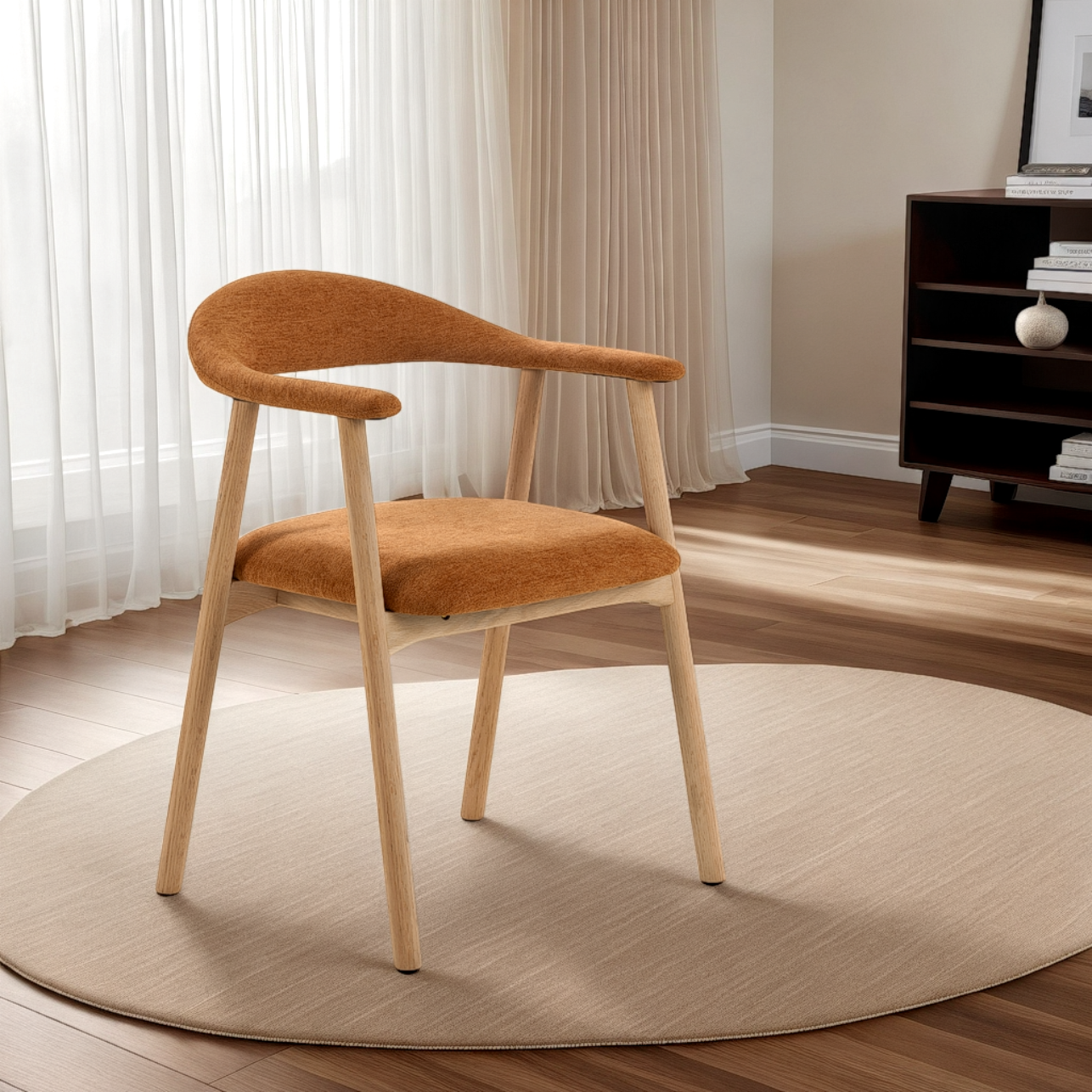 eetkamerstoel romi meubelista selection koraal stof eikenhout scandinavisch lifestyle