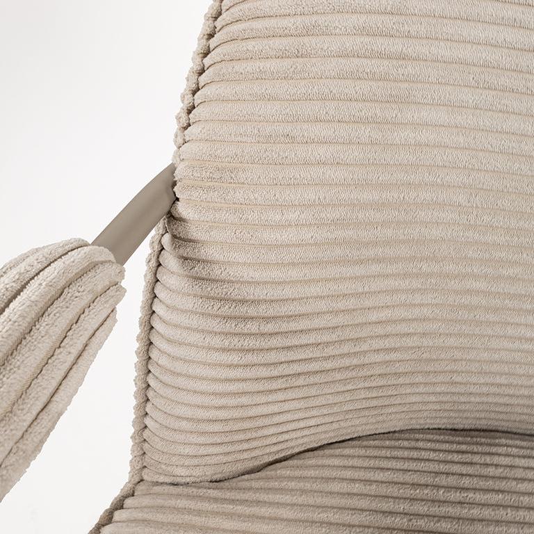 Fauteuil Casey - Beige - Ribstof