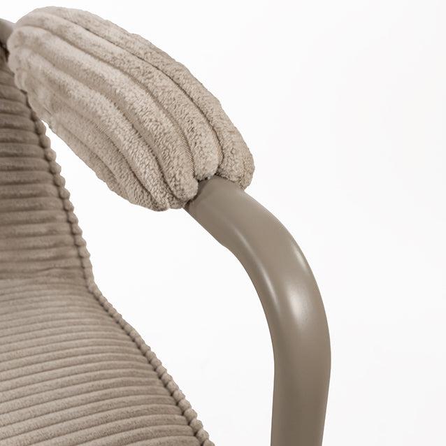Fauteuil Casey - Beige - Ribstof