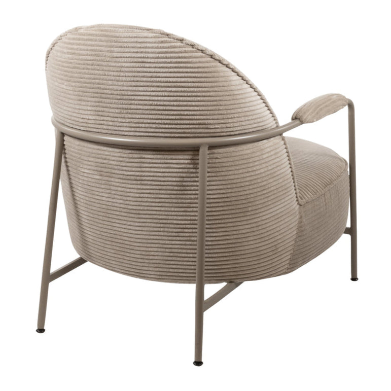 Fauteuil Casey - Beige - Ribstof