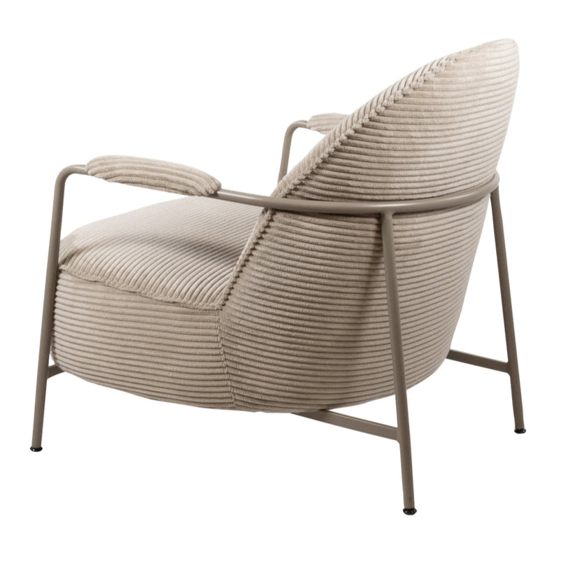 Fauteuil Casey - Beige - Ribstof
