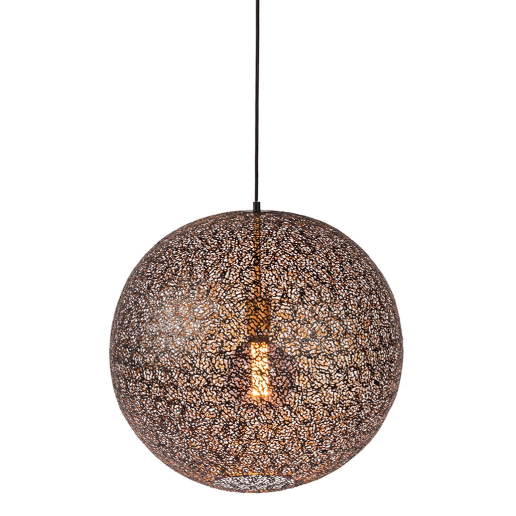 Hanglamp Solis - 1-lichts - Zwart - Metaal - Ø 50 cm