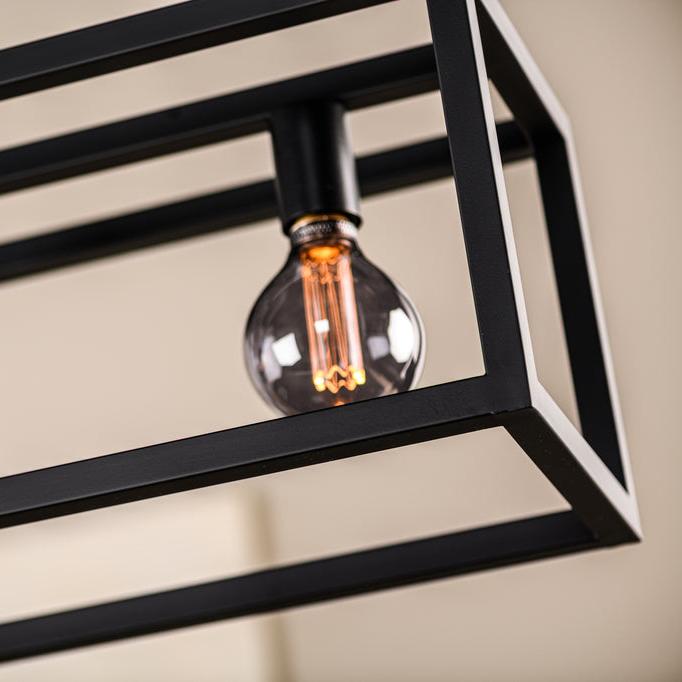 Hanglamp Orthrus - 7-lichts - Zwart - Metaal