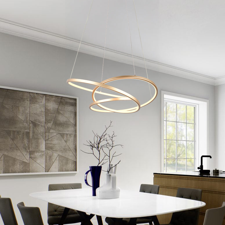 Hanglamp Valley - 1-lichts - LED - Goud - Metaal