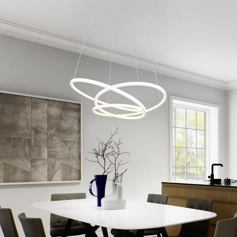 Hanglamp Valley - 1-lichts - LED - Wit - Metaal