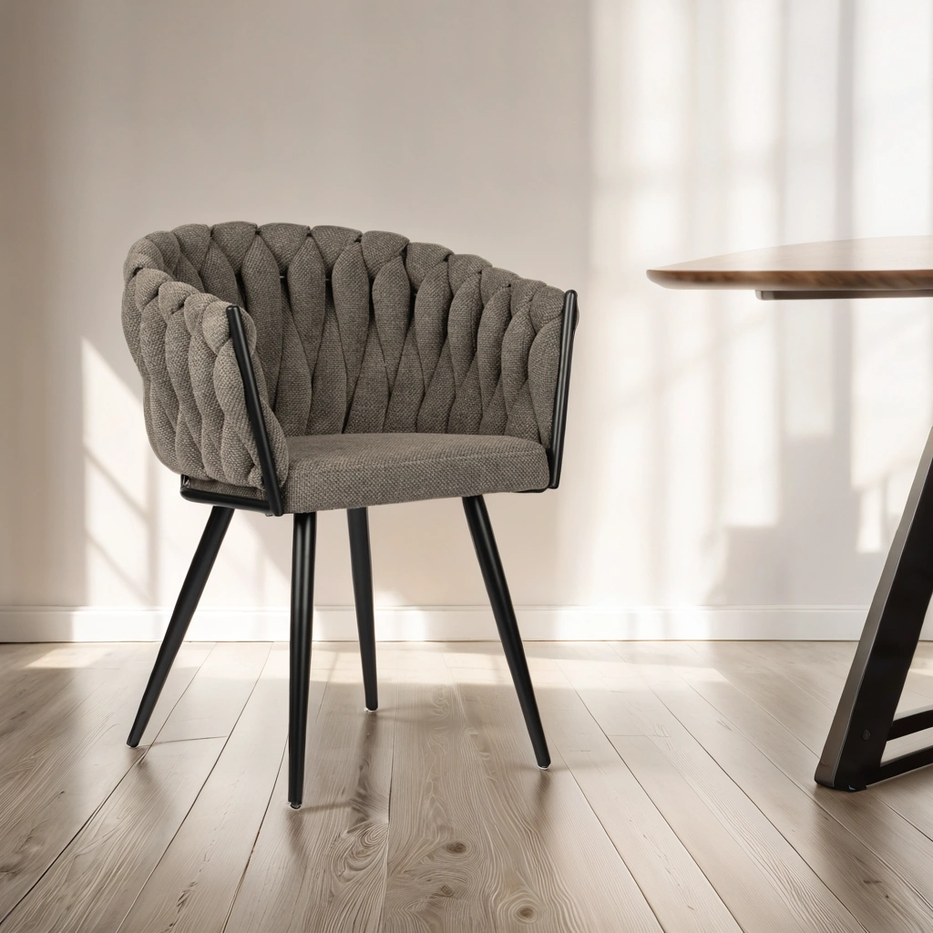 eetkamerstoel kristy taupe linnen seranova interiors