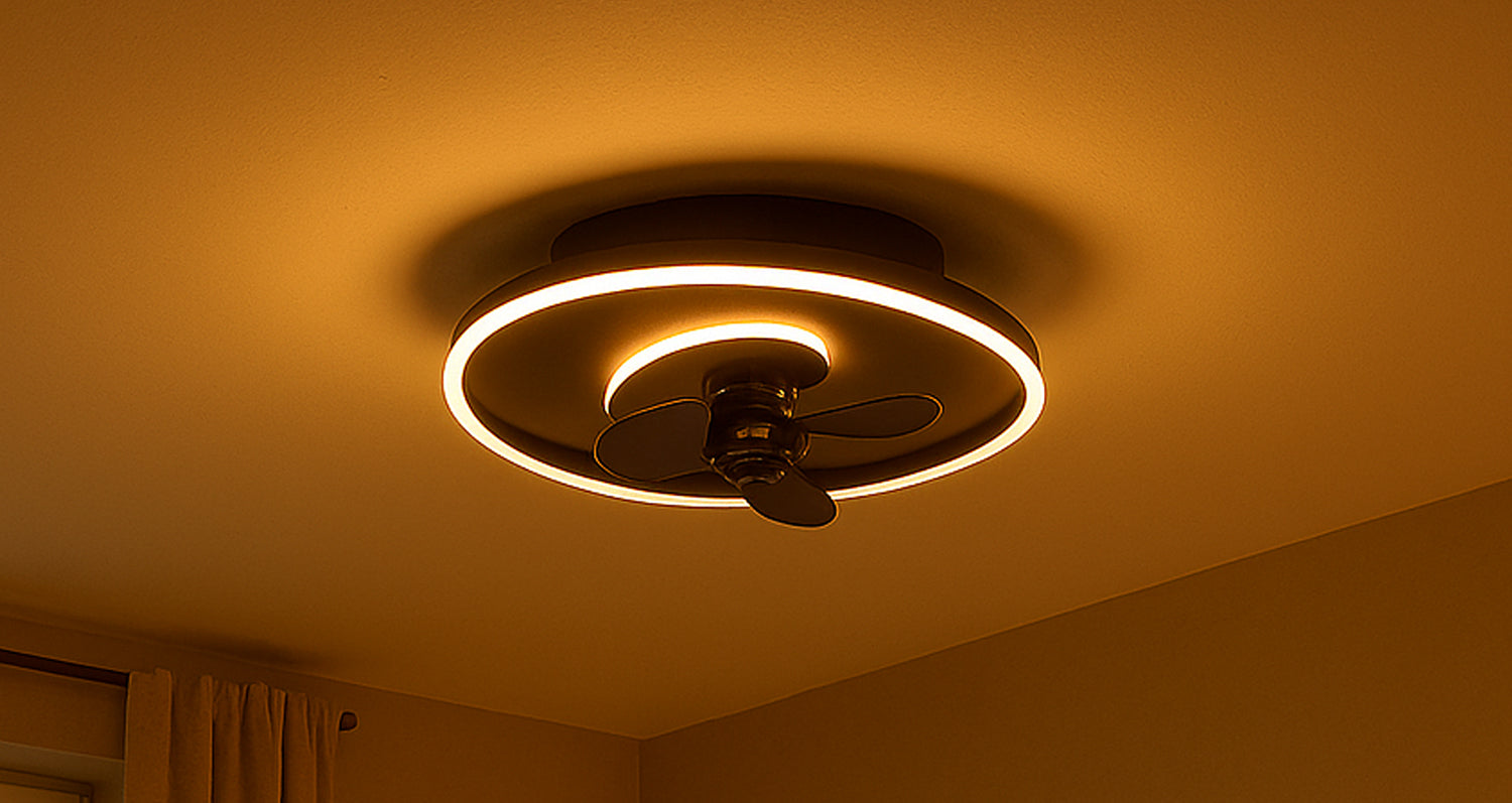 Plafondventilatoren met lamp