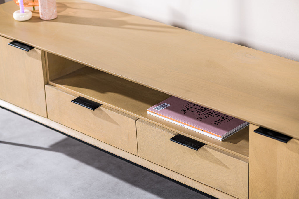 TV-Meubel Kaat - Lichtbruin - Acaciahout - 170 cm
