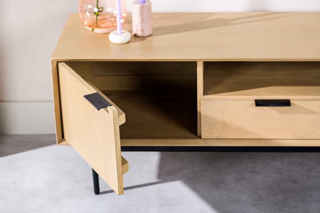 TV-Meubel Kaat - Lichtbruin - Acaciahout - 170 cm