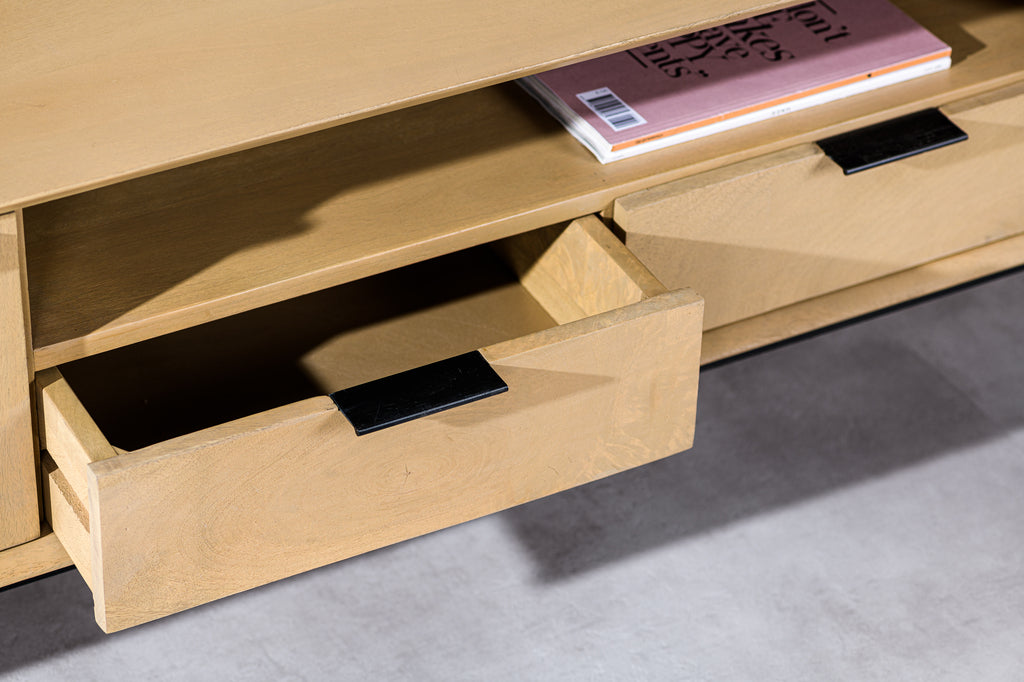 TV-Meubel Kaat - Lichtbruin - Acaciahout - 170 cm