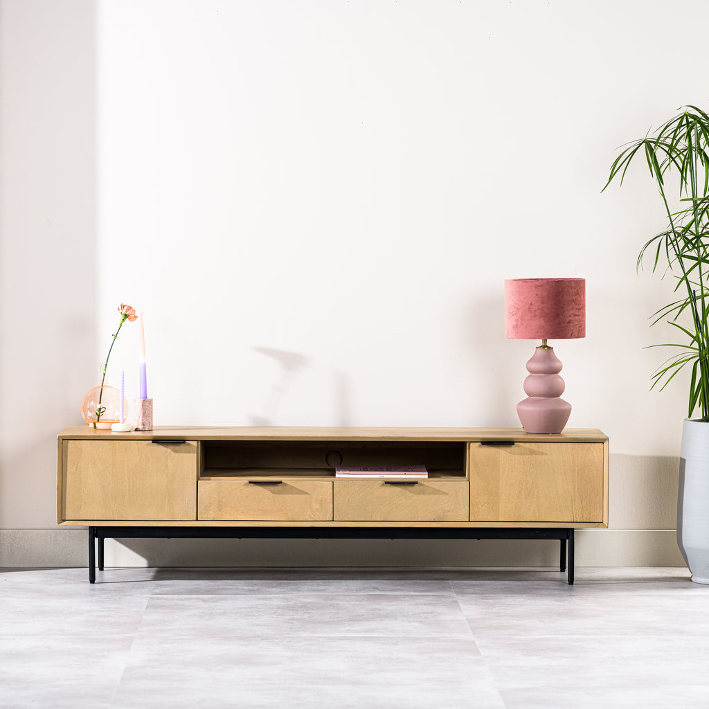 TV-Meubel Kaat - Lichtbruin - Acaciahout - 170 cm
