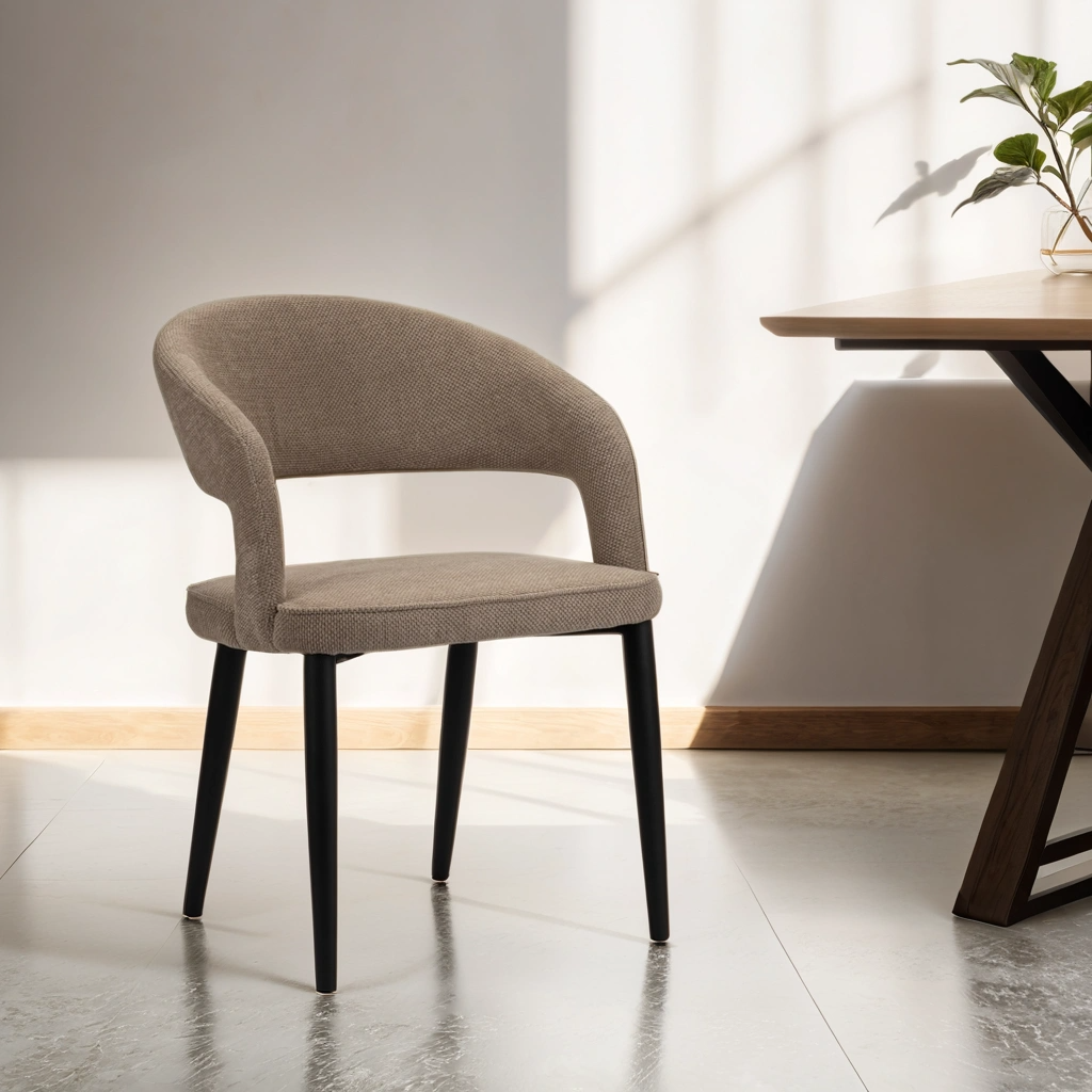 eetkamerstoel zara beige linnen serenova interiors