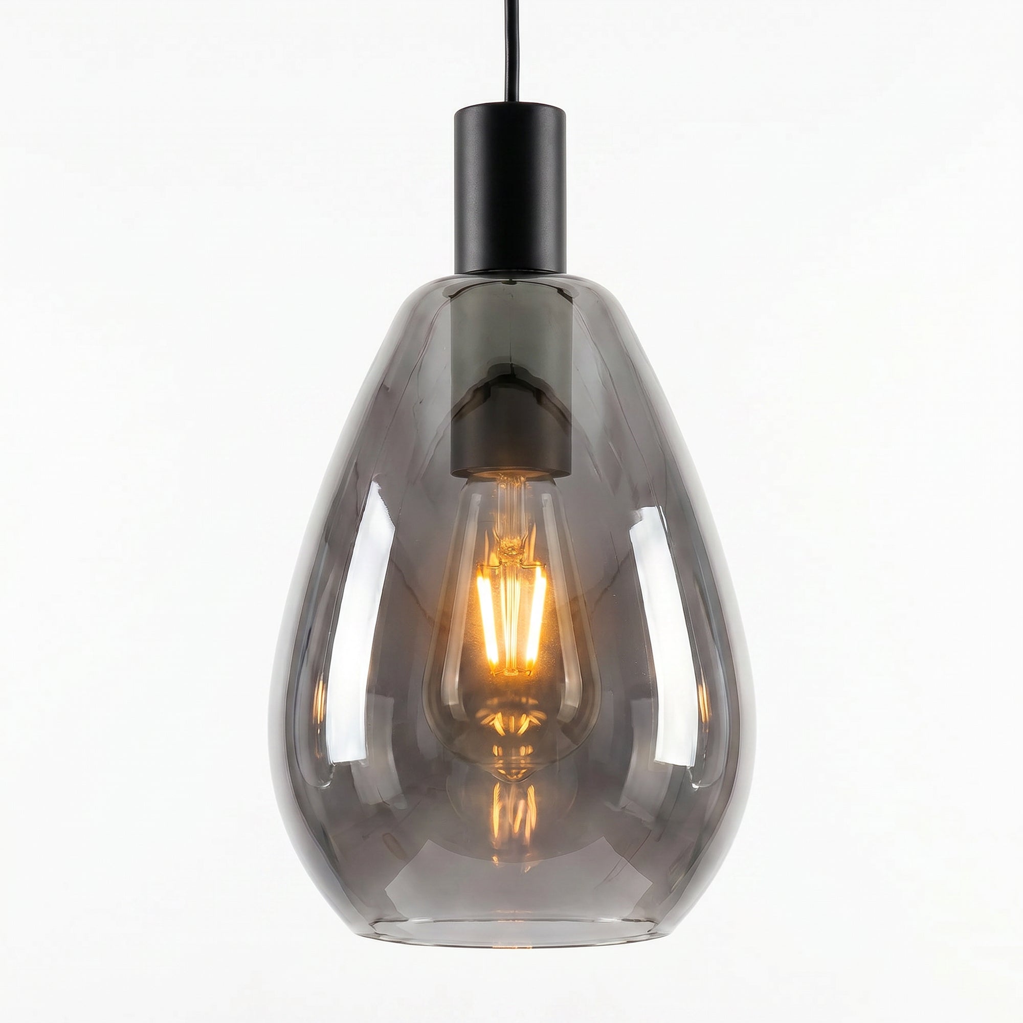 Hanglamp Rhode - 3-lichts - Smoke - Glas