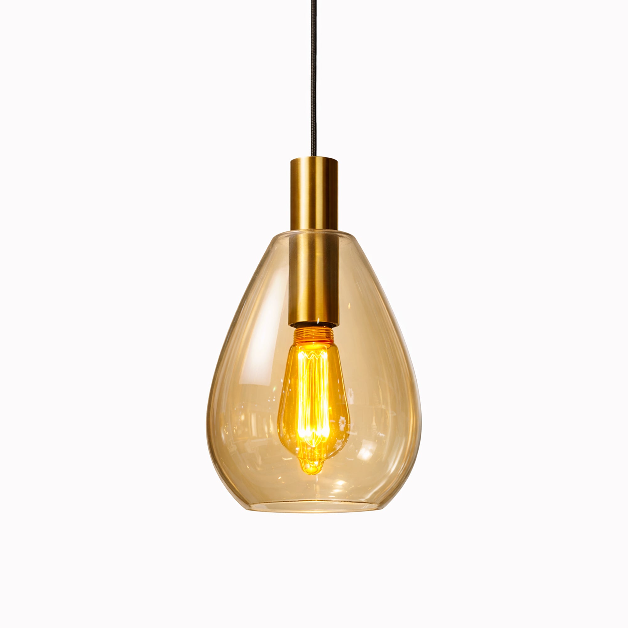 Hanglamp Rhode - 3-lichts - Amberkleurig - Glas