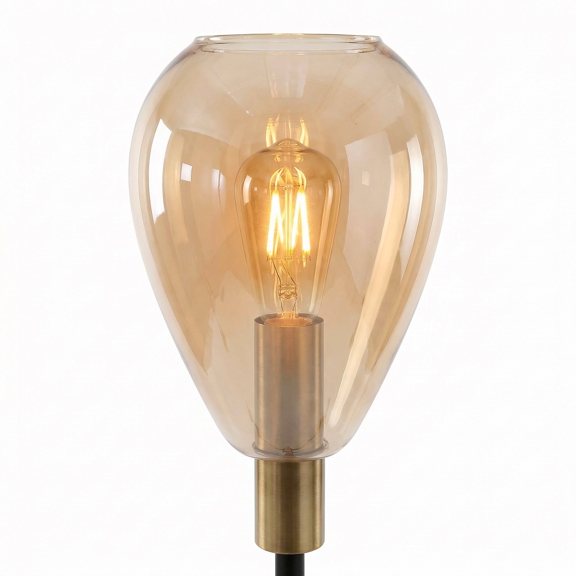 Vloerlamp Fenna - 1-lichts - Amberkleurig - Glas - 170 cm