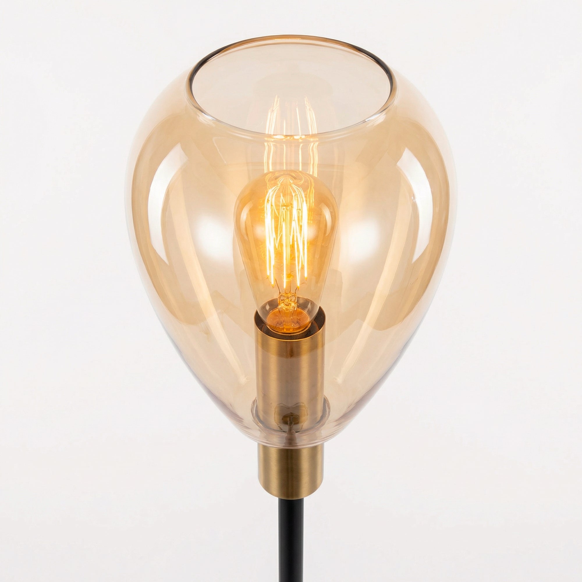 Vloerlamp Fenna - 1-lichts - Amberkleurig - Glas - 170 cm