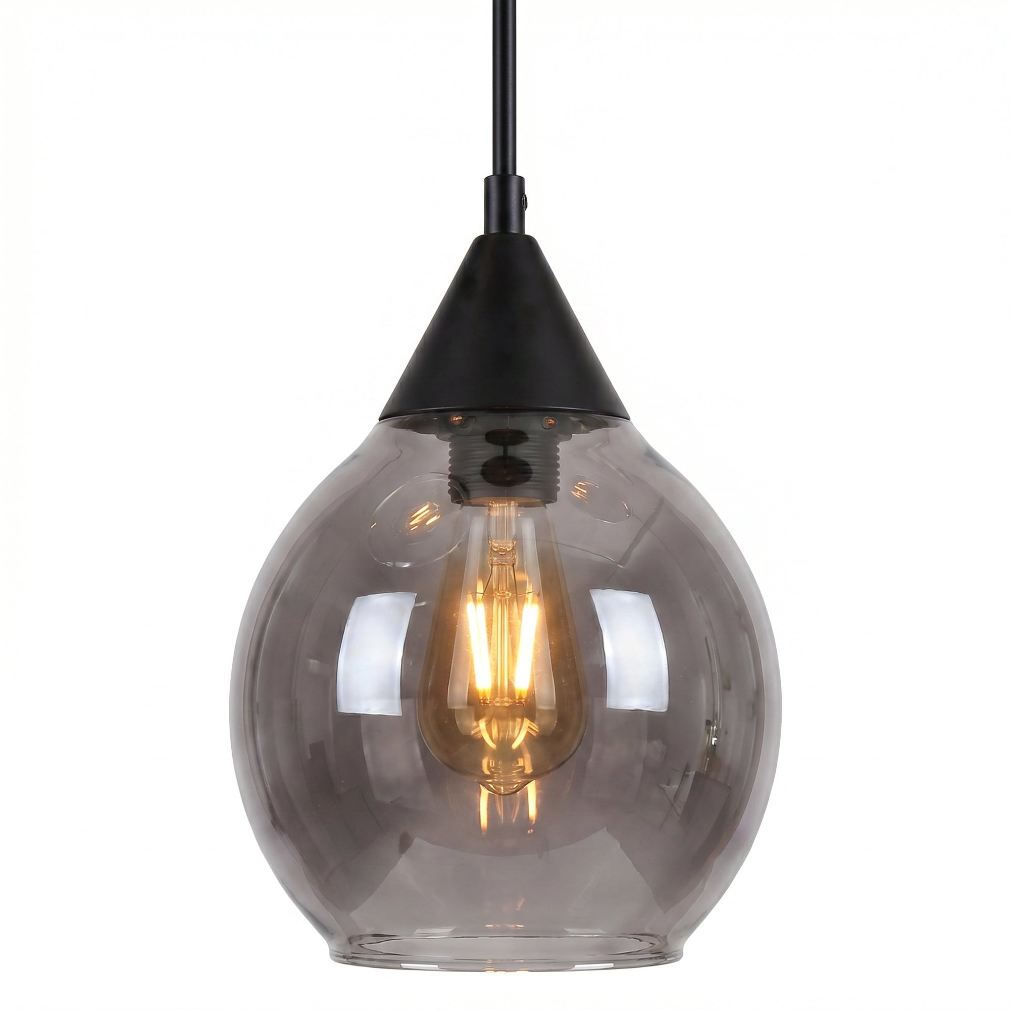 Hanglamp Olea - 3-lichts - Smoke - Glas