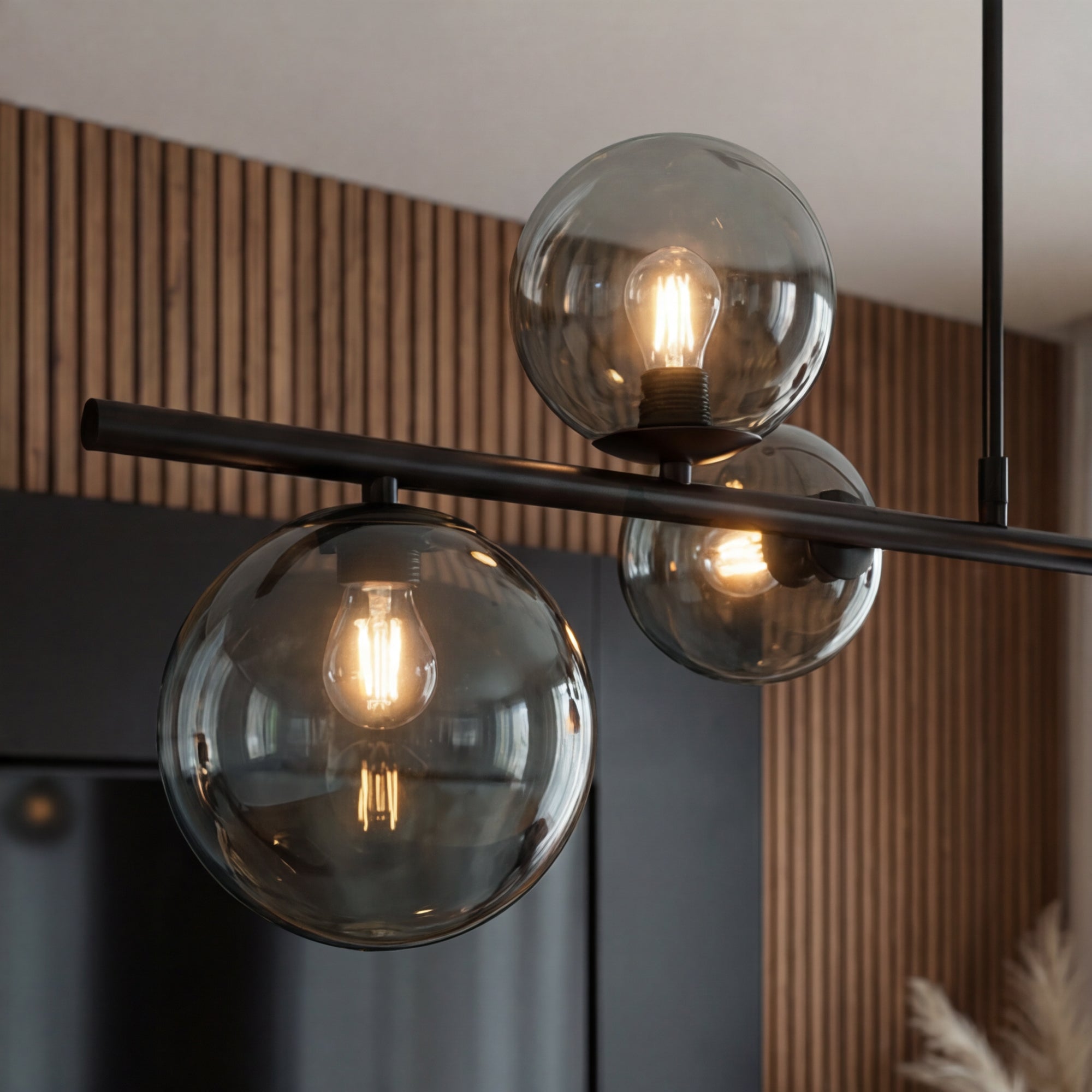 Hanglamp Novi - 9-lichts - Smoke - Glas