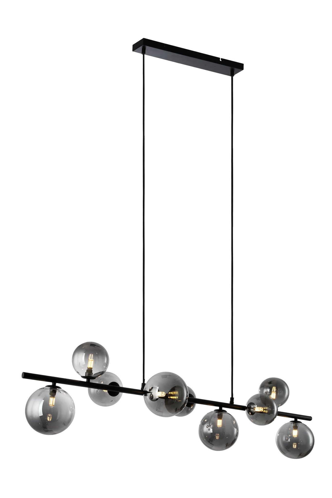Hanglamp Novi - 9-lichts - Smoke - Glas