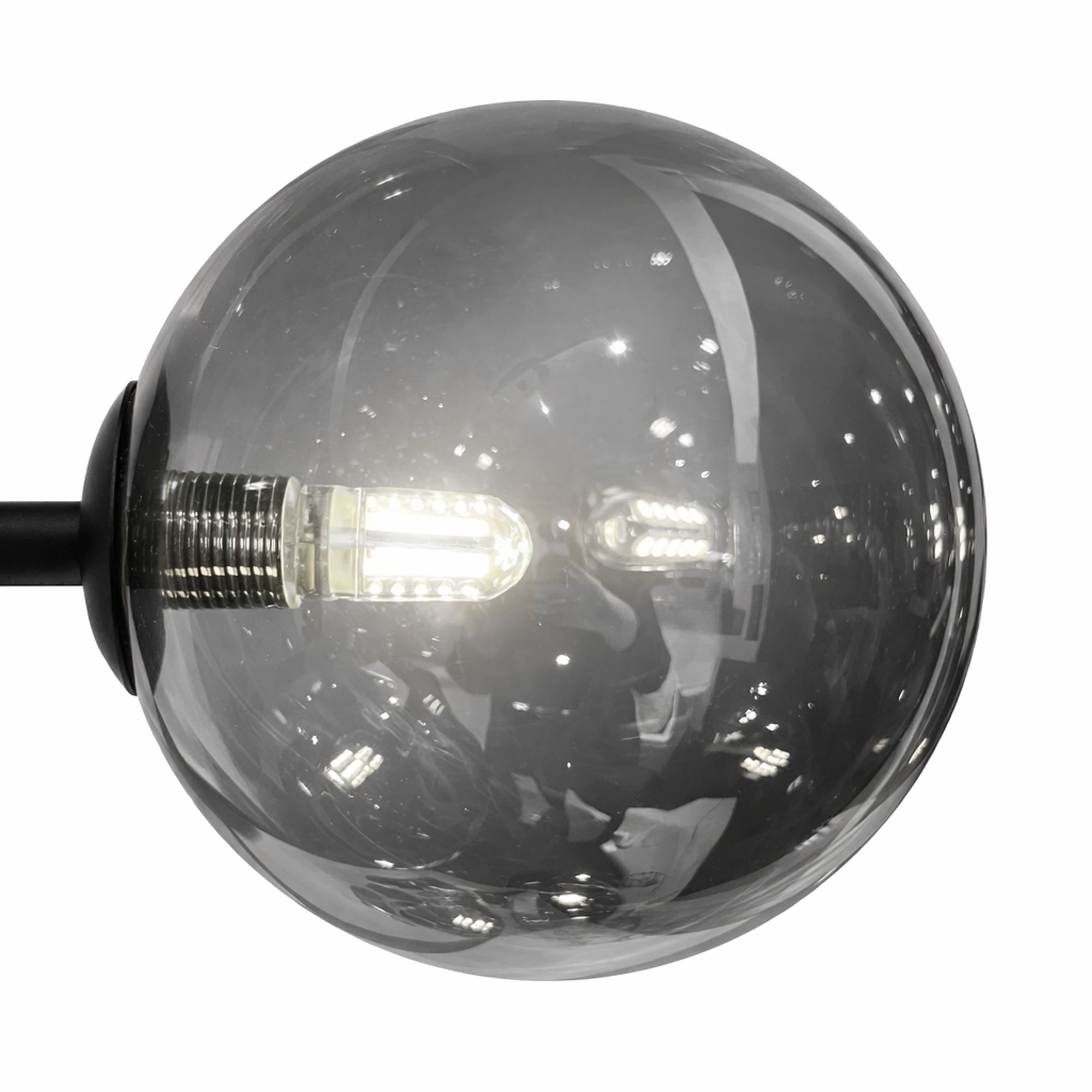 Vloerlamp Novi - 6-lichts - Smoke - Glas - 170 cm