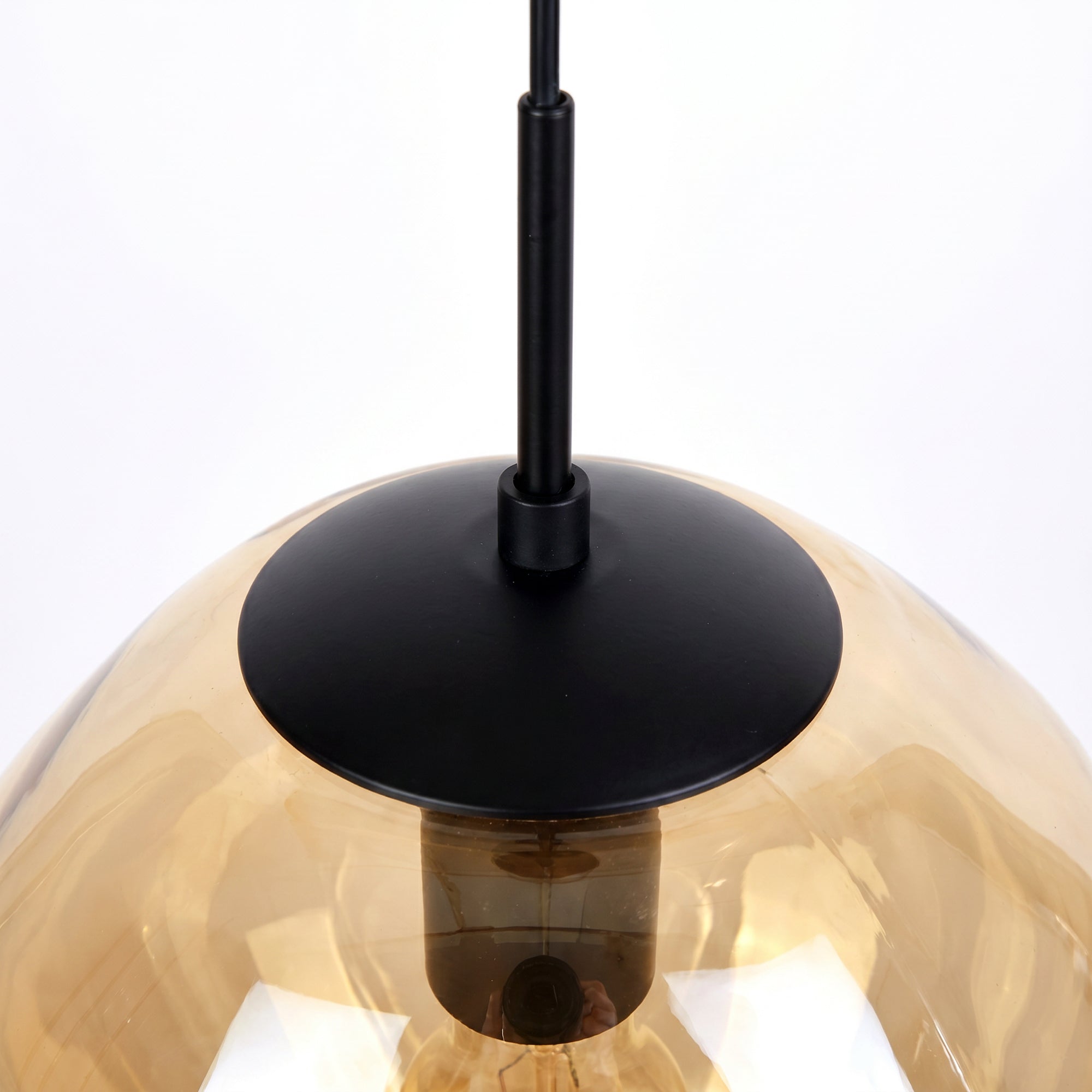 Hanglamp Nove - 1-lichts - Amberkleurig - Glas