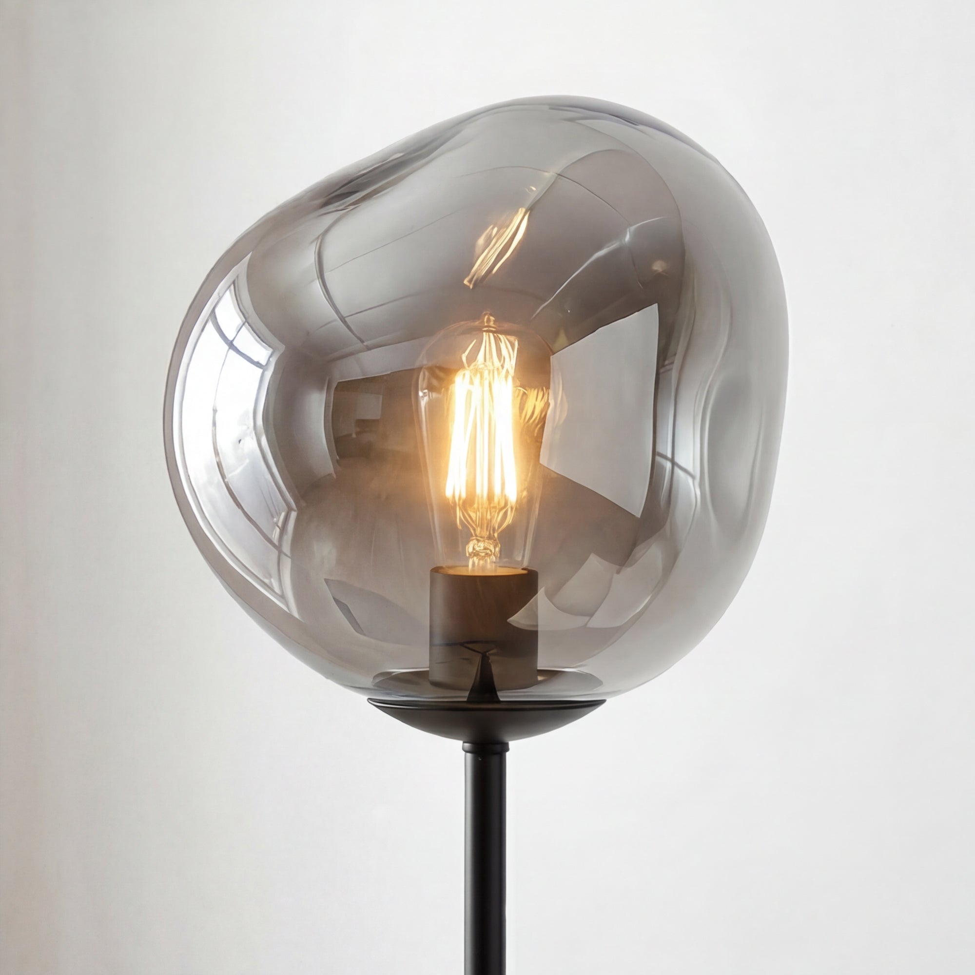 Vloerlamp Badoe - 1-lichts - Smoke - Glas - 170 cm