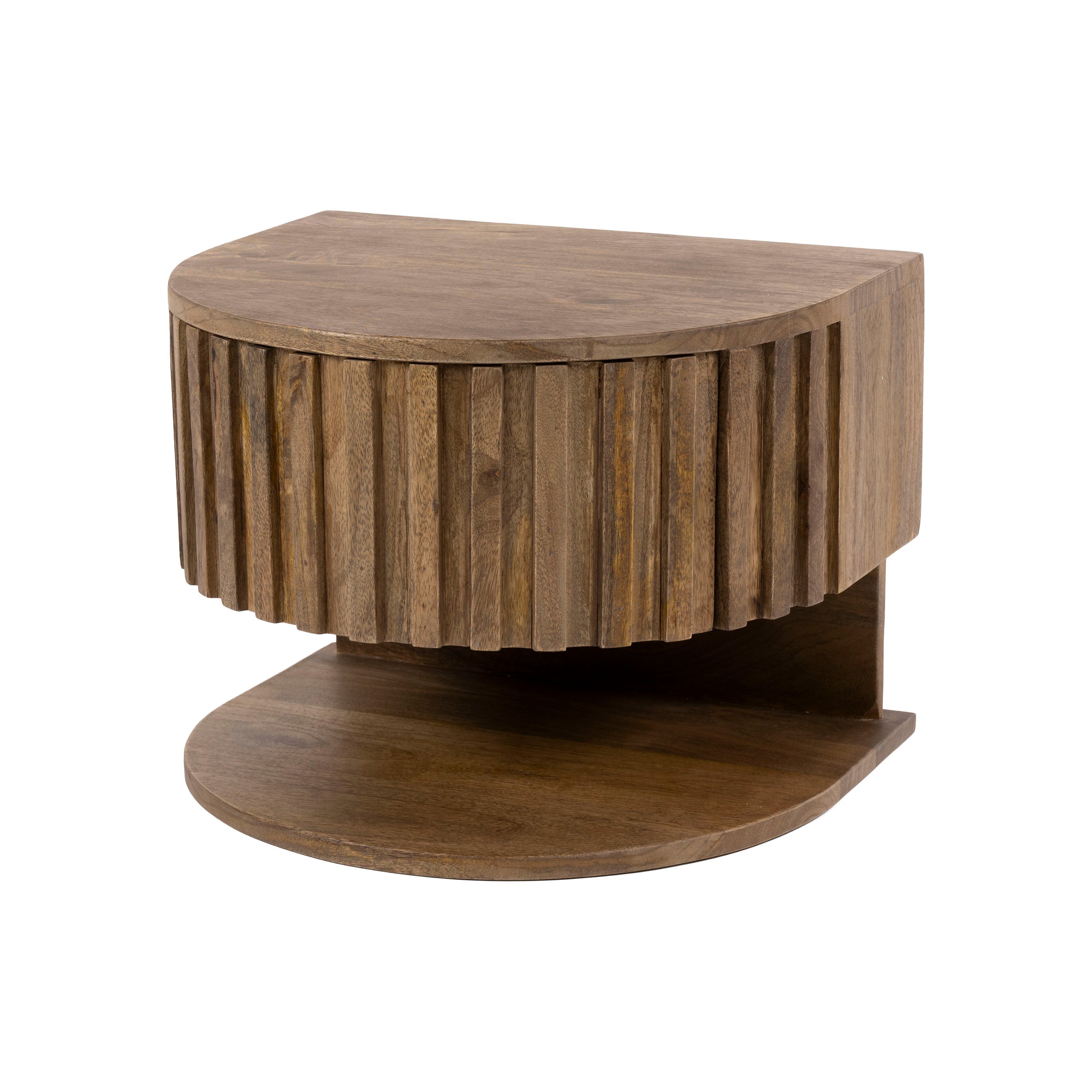 Nachtkastje Nivo - Mangohout - Zwevend