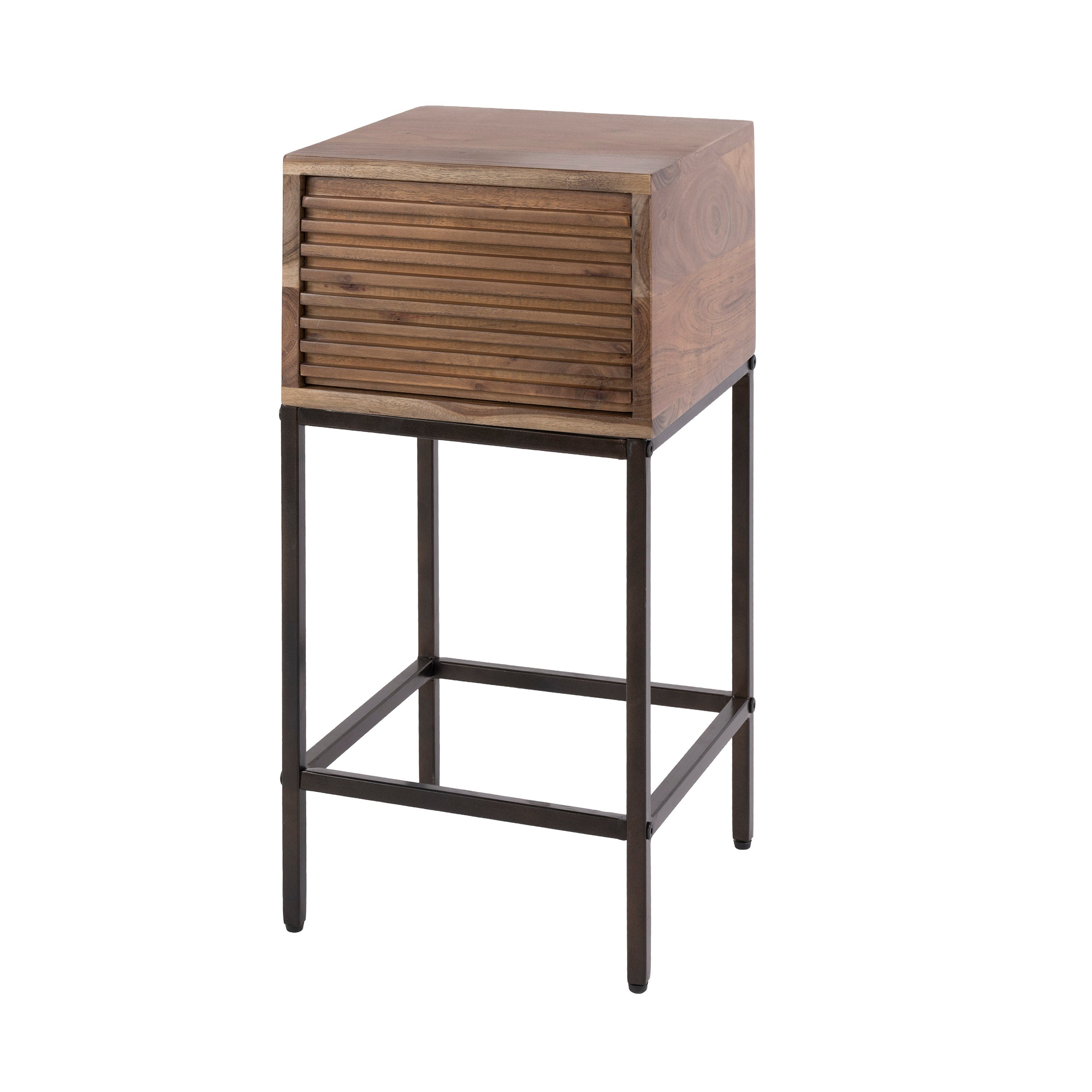 Smal Nachtkastje Torvik - Acaciahout - Staand