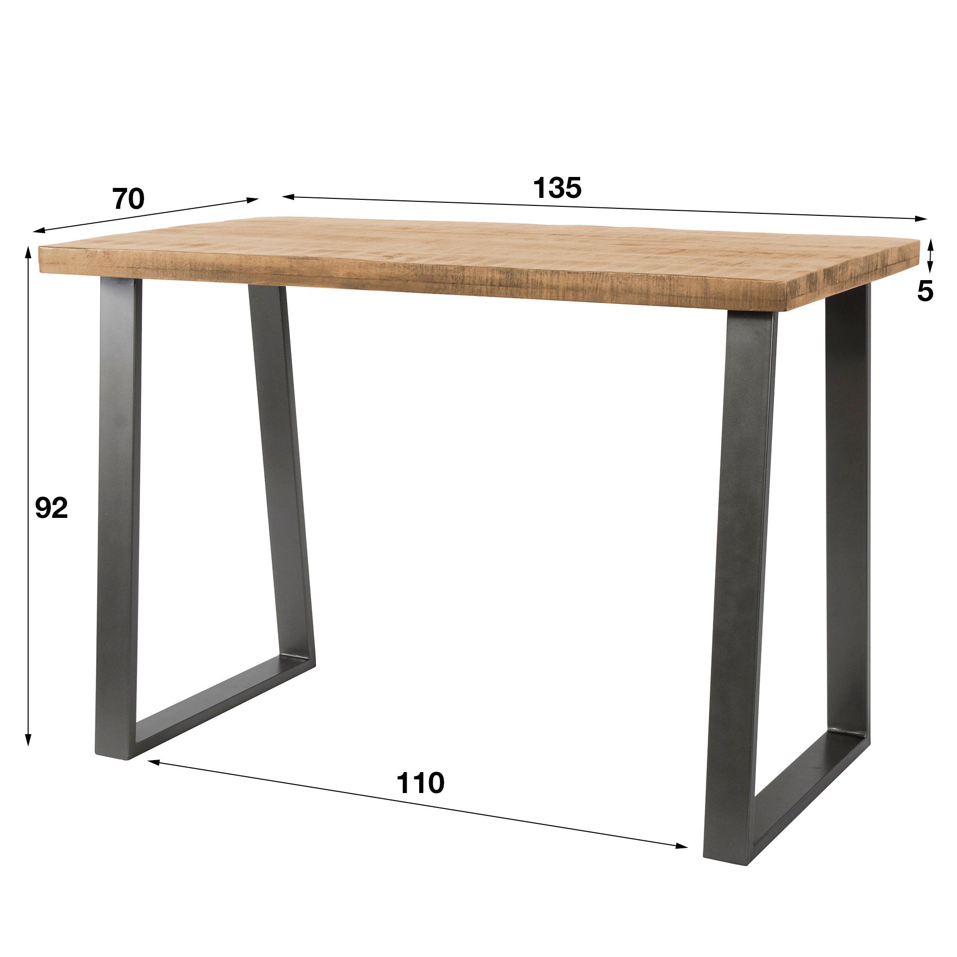 Bartafel Nimbus - Bruin - Mangohout - 135 cm