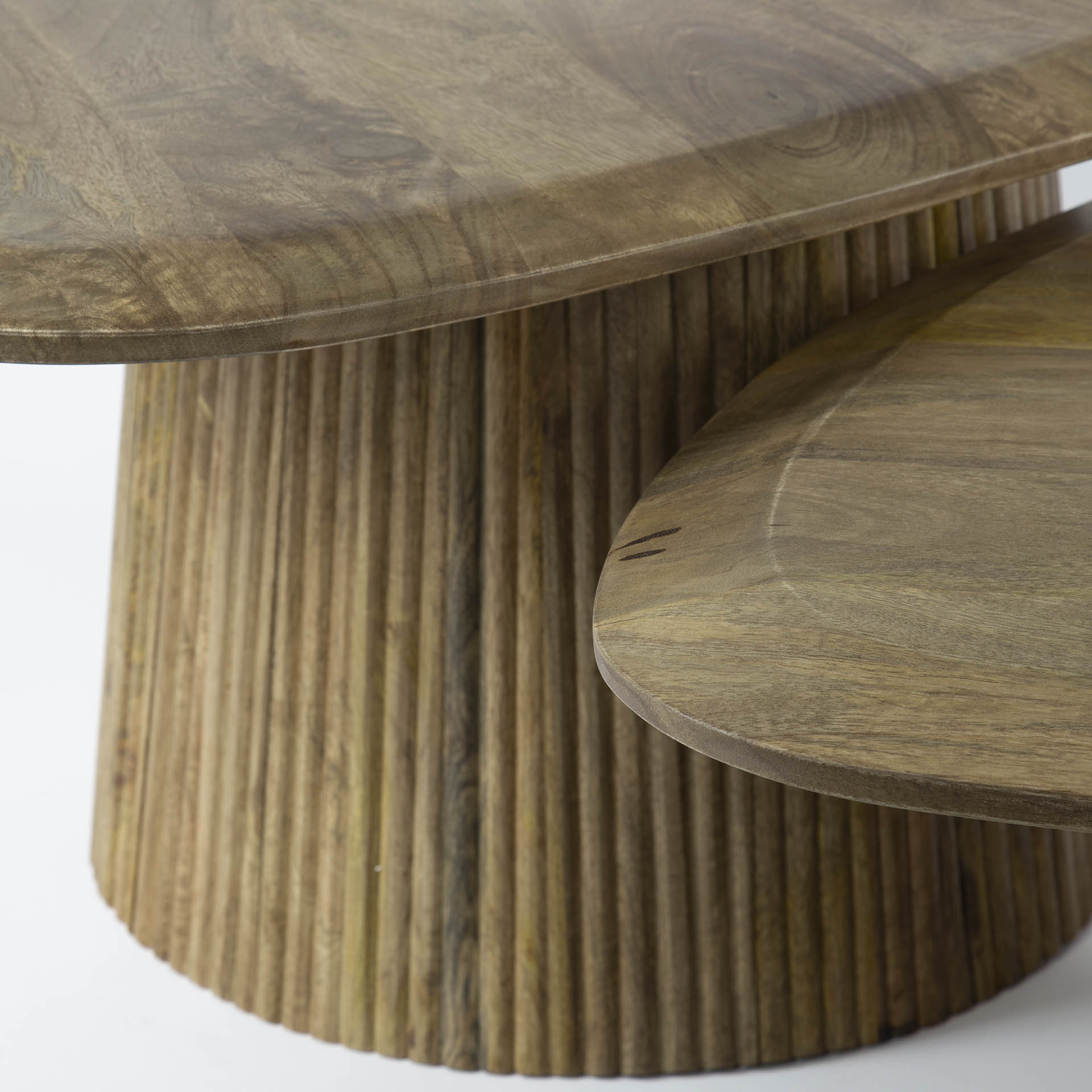 Salontafel Harmony - Organisch - Bruin - Mangohout - Set van 2