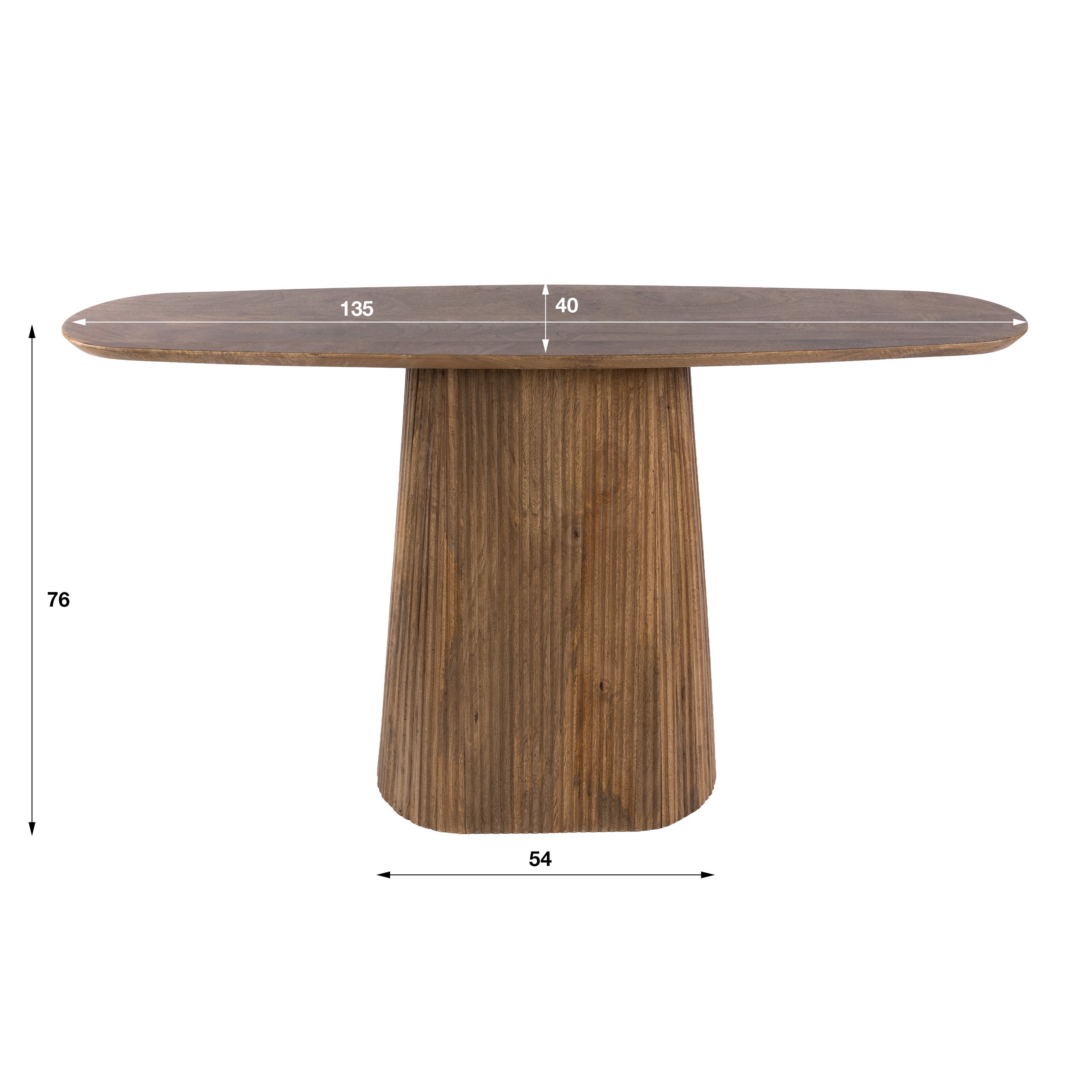 Sidetable Harmony - Bruin - Mangohout - 76 cm