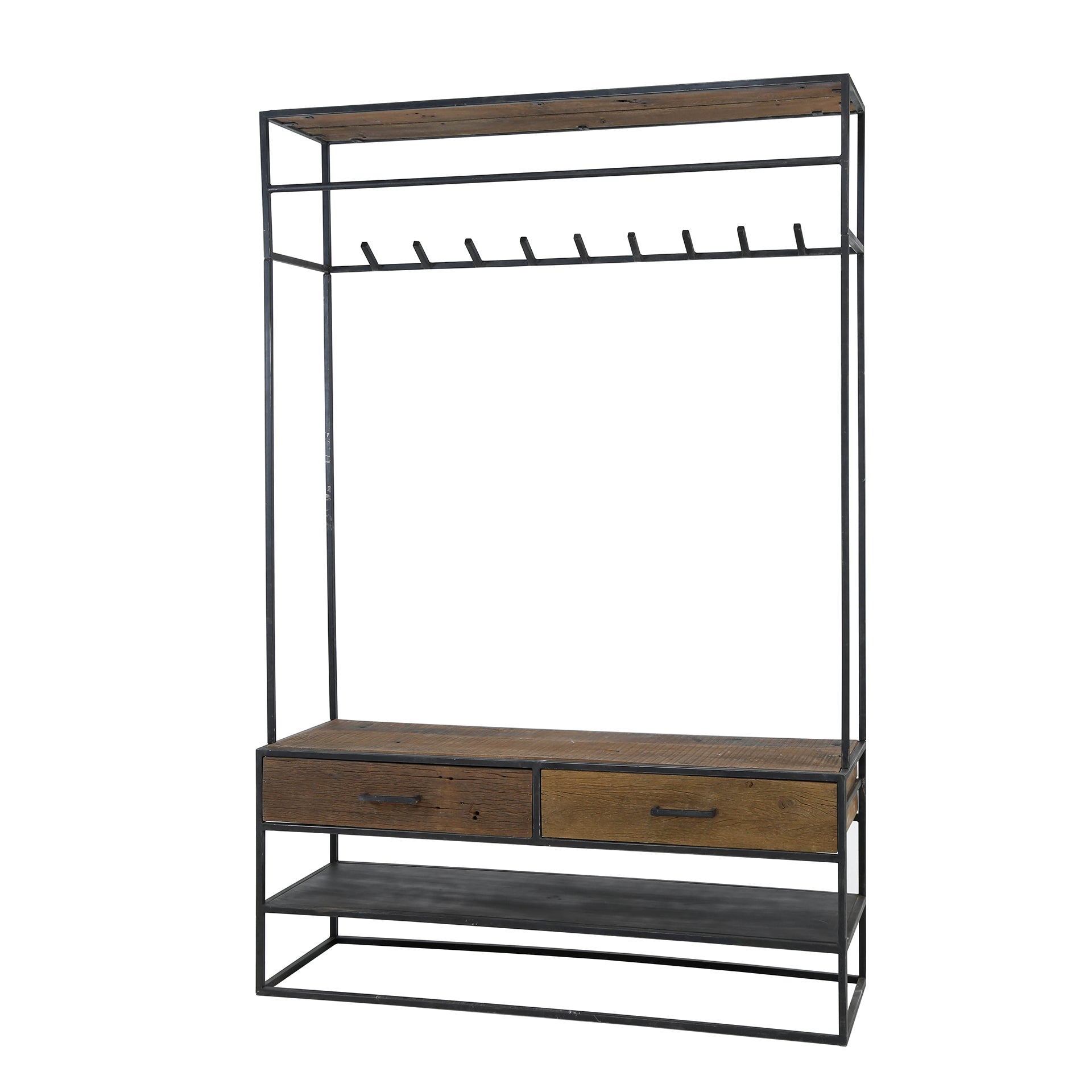 Kapstok Silas - Bruin - Hardhout - 180 cm