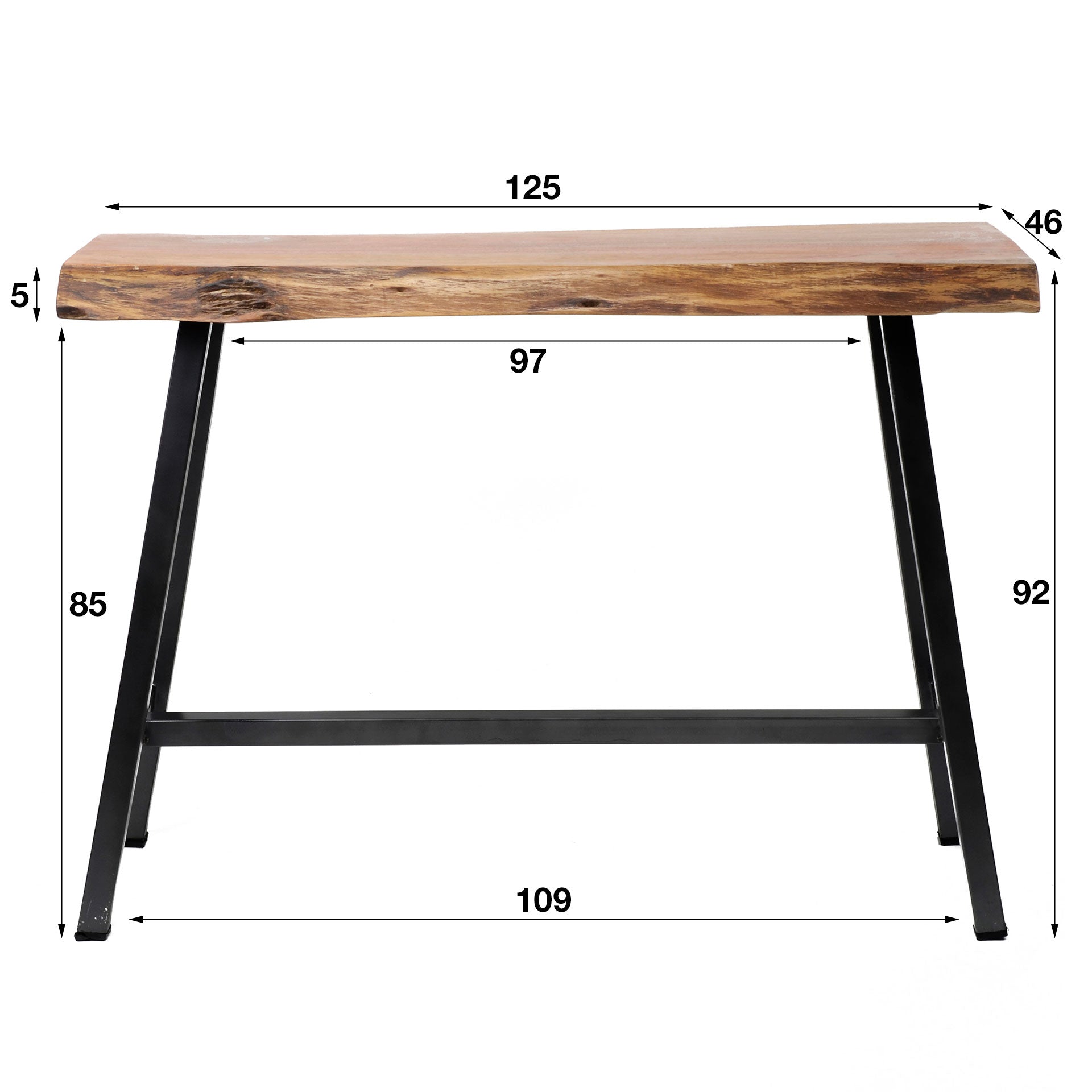 Bartafel Sprout - Bruin - Acaciahout - 125 cm