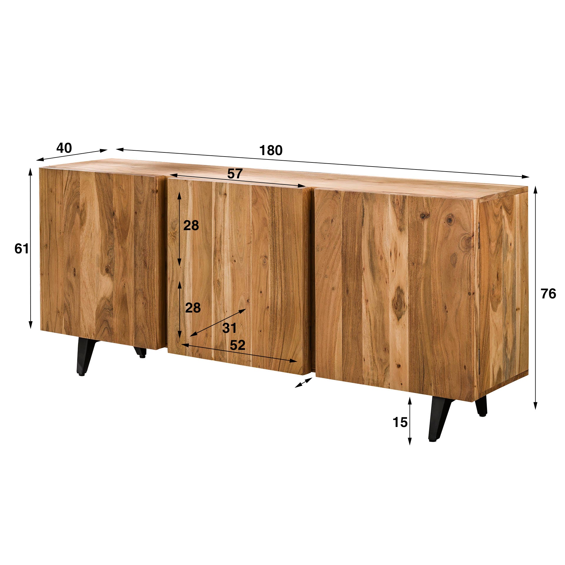 Dressoir Jonah - Bruin - Acaciahout