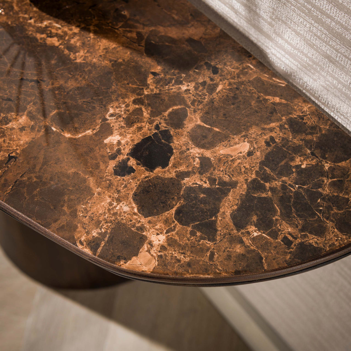 Haltafel Empera van Meubelista, 120 cm, keramiek Dark Emperador